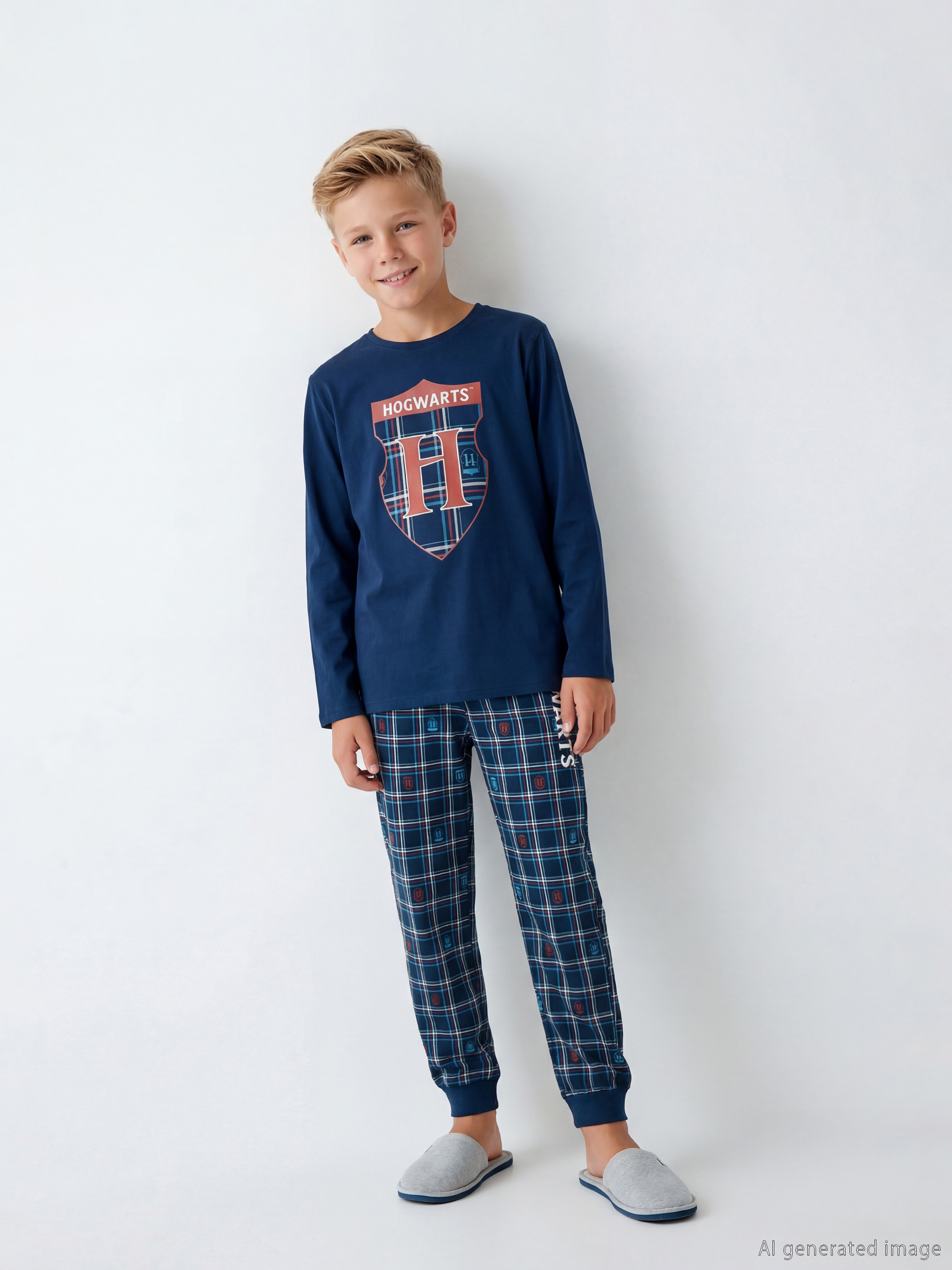 LCW Kids Harry Potter Baskılı Erkek Çocuk Pijama Takım - S64524Z4-JC7