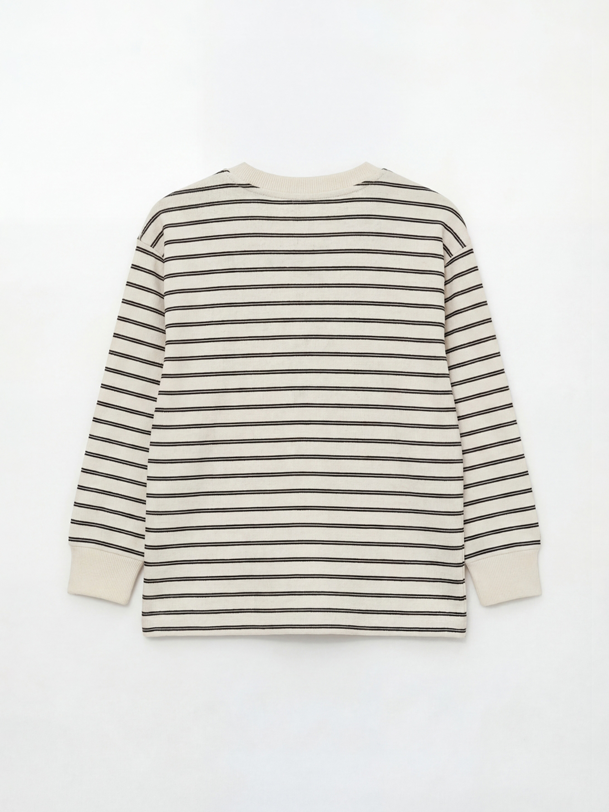 Kahverengi Bisiklet Yaka Çizgili Erkek Çocuk Tişört-1