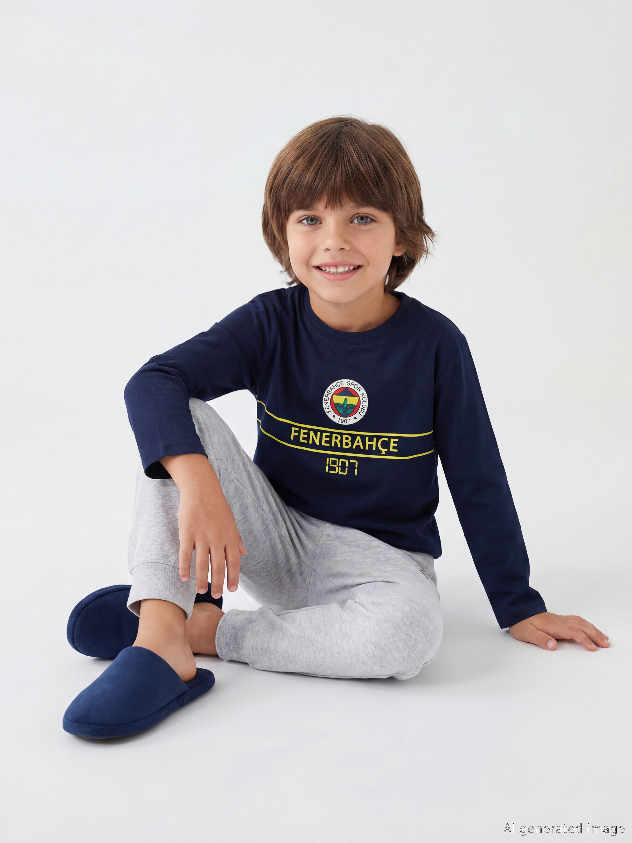 LCW Kids Fenerbahçe Baskılı Erkek Çocuk Pijama Takım - S64656Z1-HKW