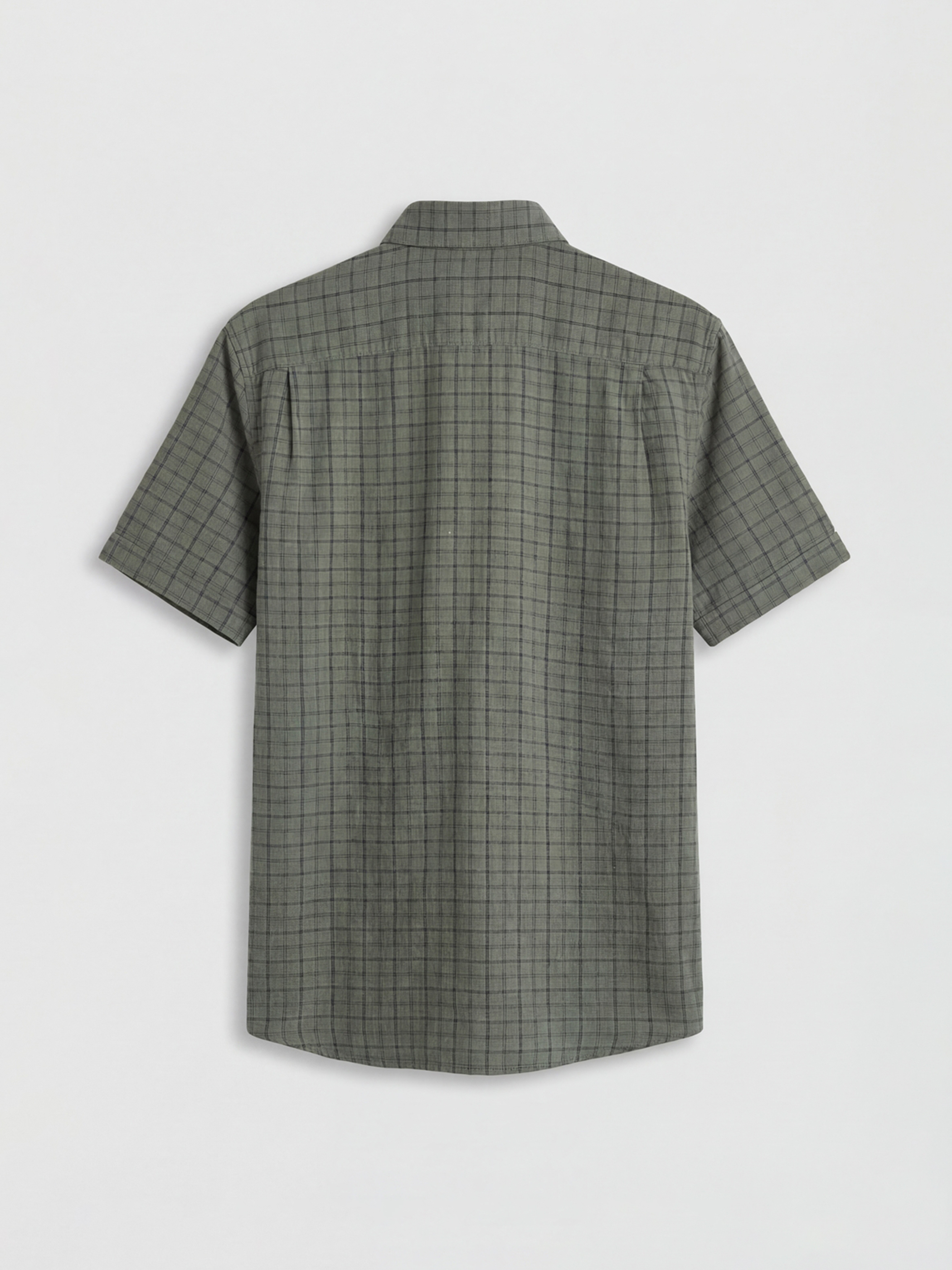 Yeşil Regular Fit Ekose Erkek Gömlek-5