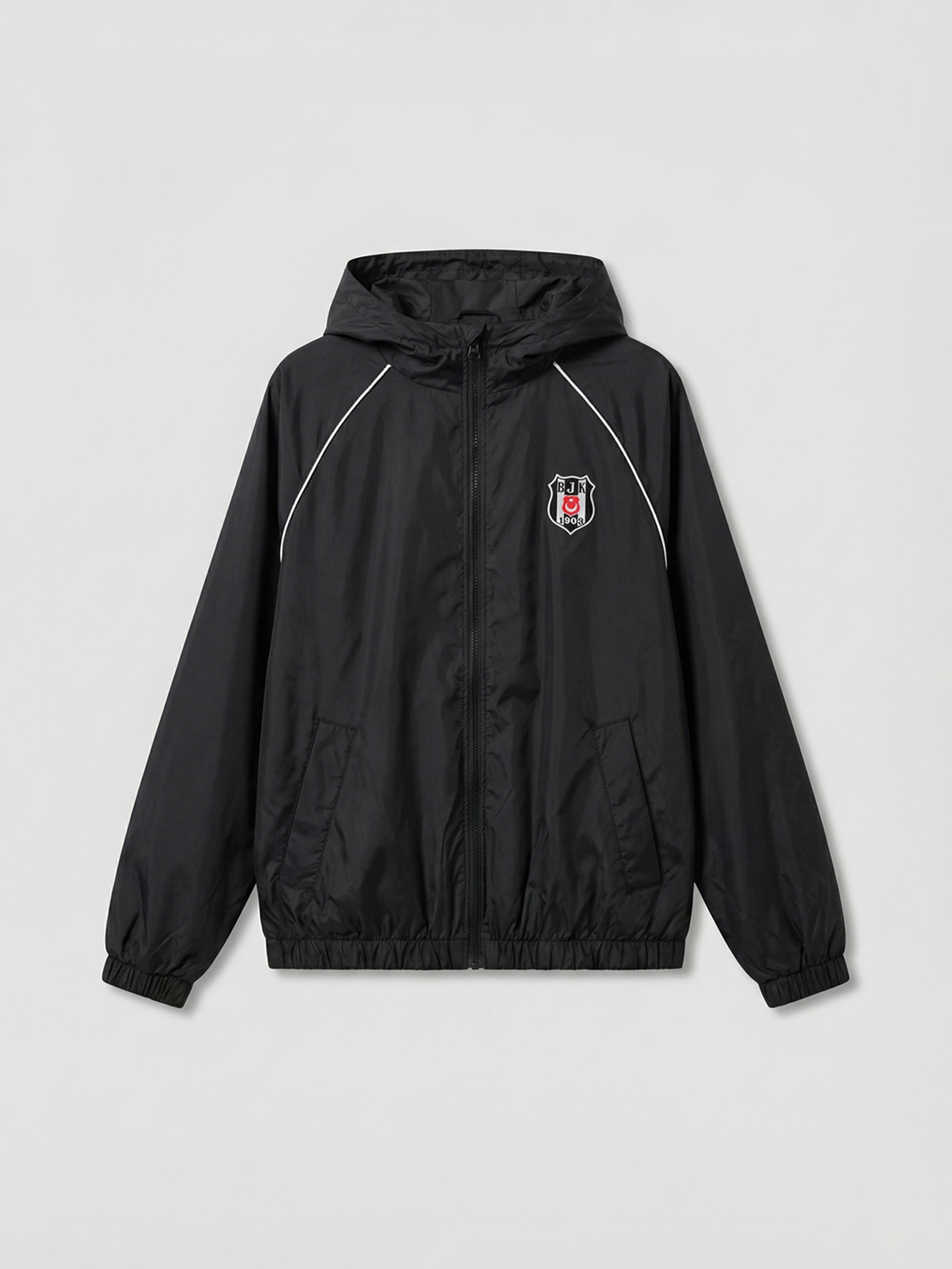 LCW Kids Kapüşonlu Beşiktaş Nakışlı Erkek Çocuk Yağmurluk - S64849Z4-CVL