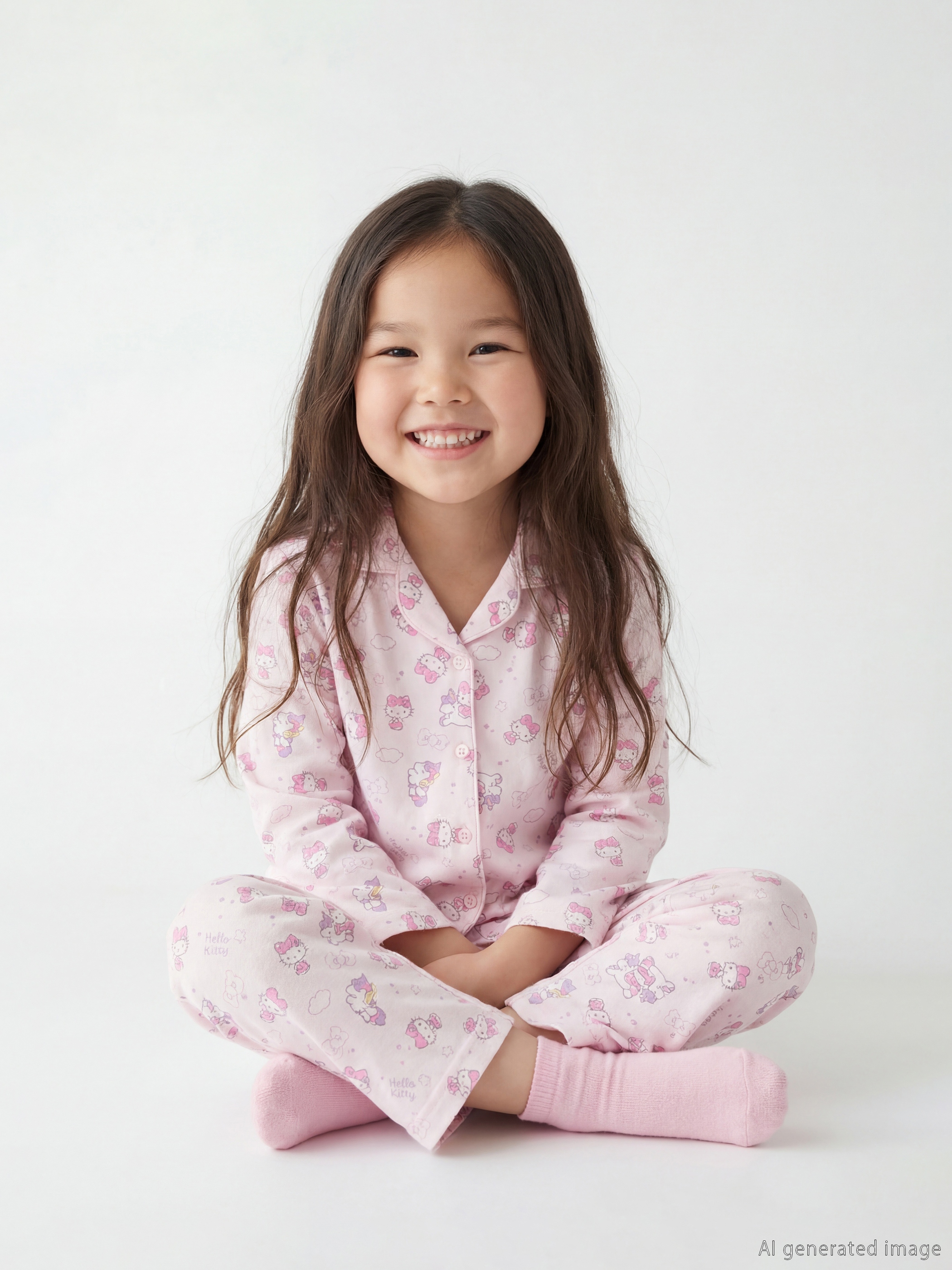 LCW Kids Hello Kitty Baskılı Kız Çocuk Pijama Takım - S64853Z1-LSZ