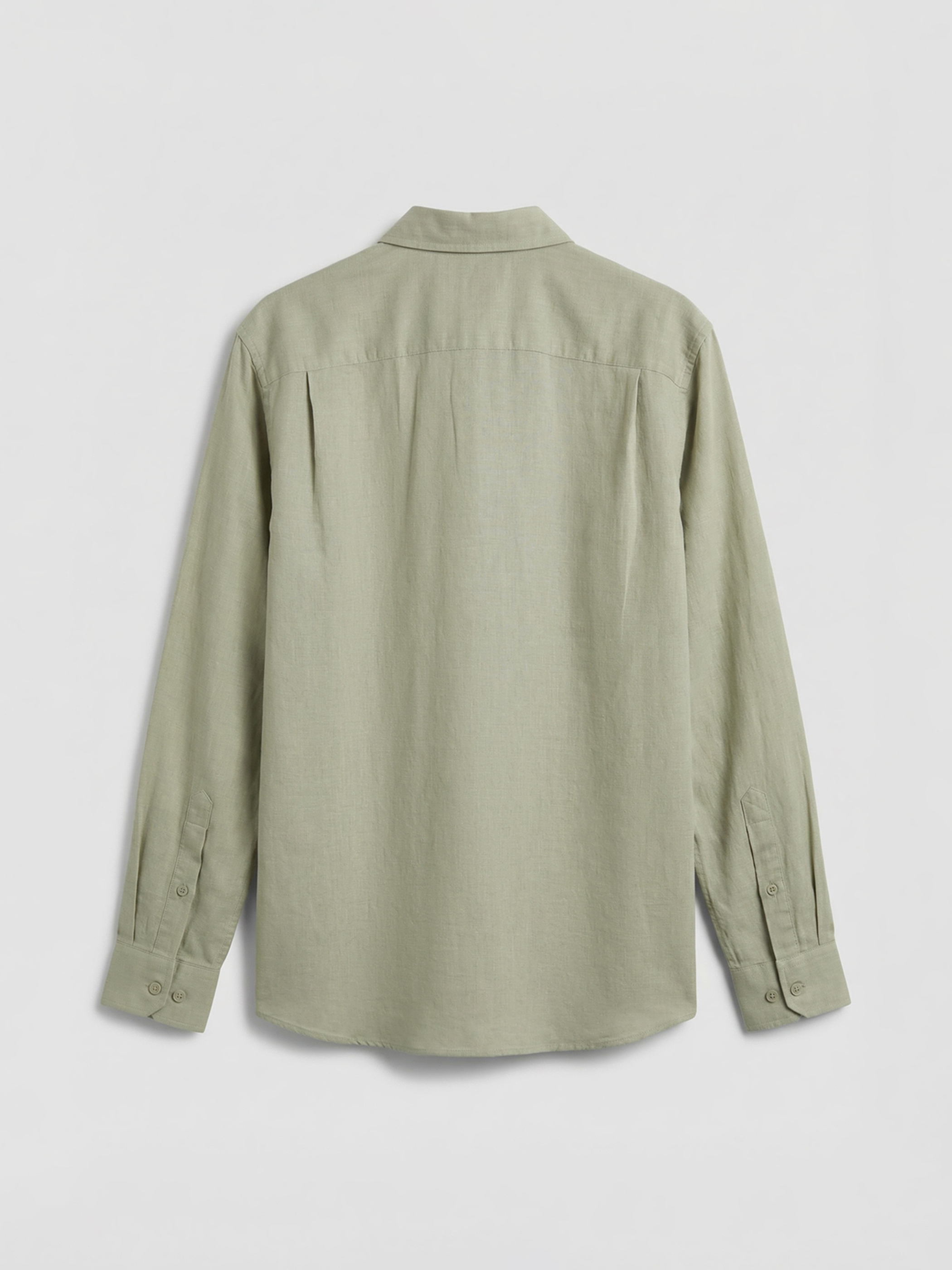 რეგულარული მორგება ლინენის ნაზავი მამაკაცის პერანგი-5