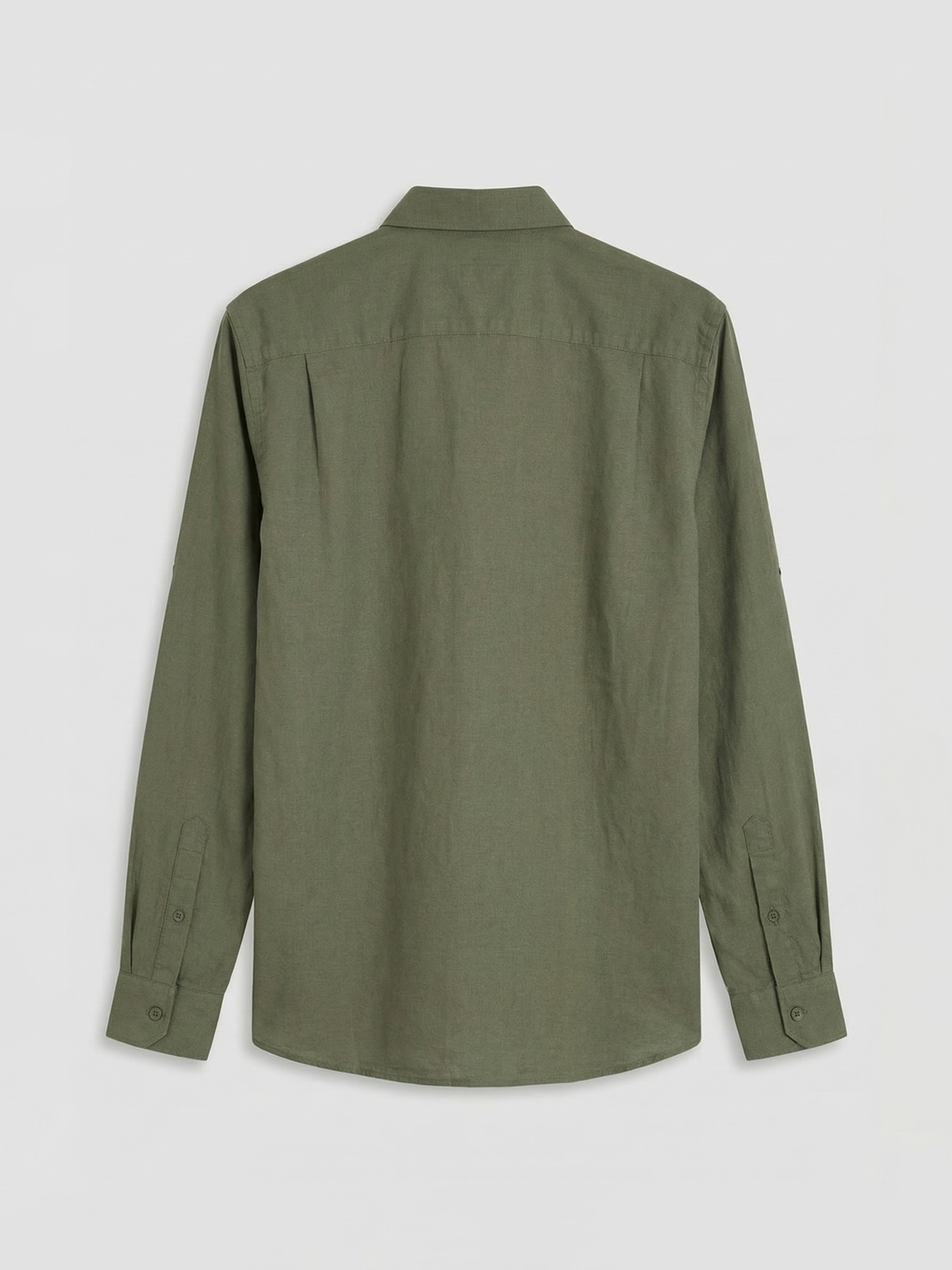 Regular Fit Linen Blend Men's Shirt-5