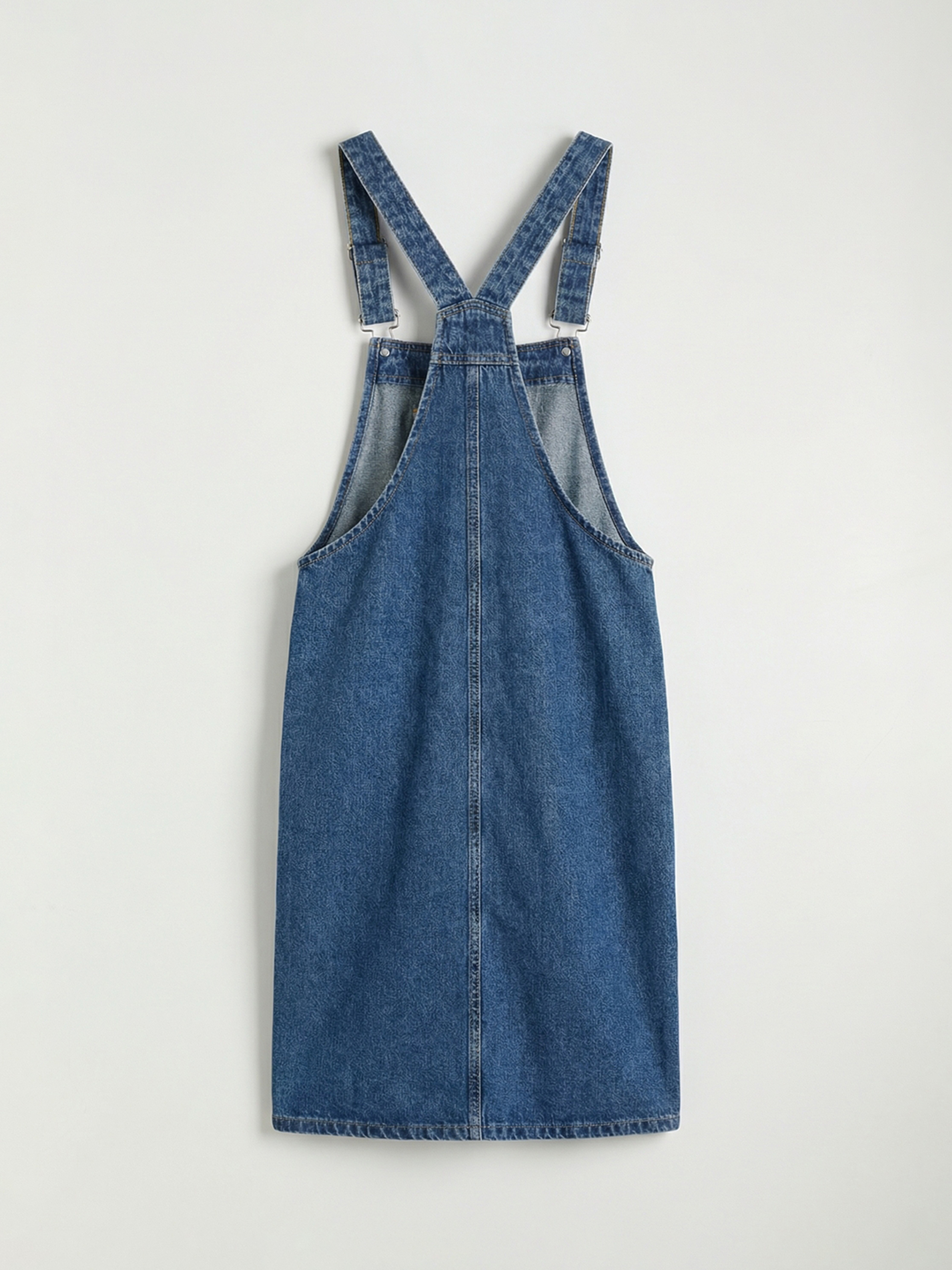 шаршы жағалы әйелдерге арналған деним комбинезон-4