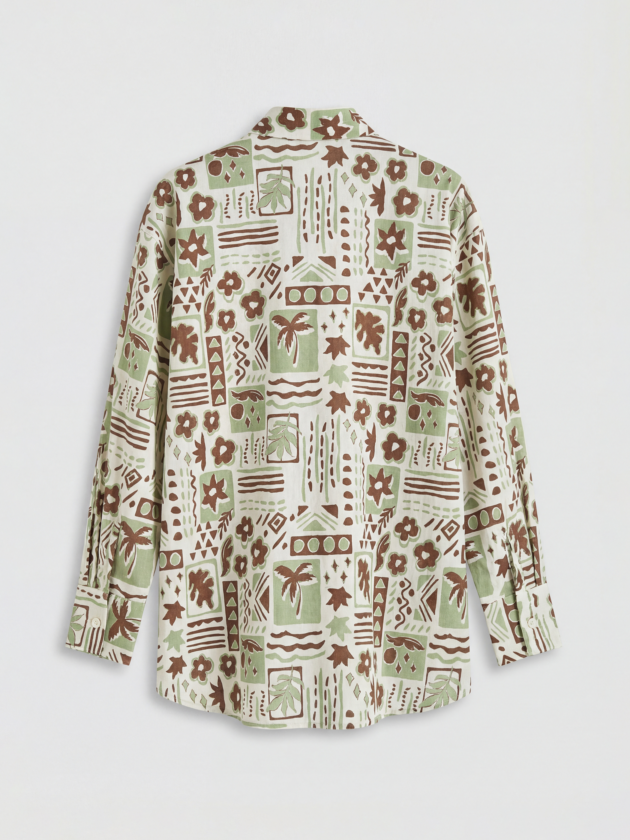 Patterned Oversize Women's Shirt Tunic-9