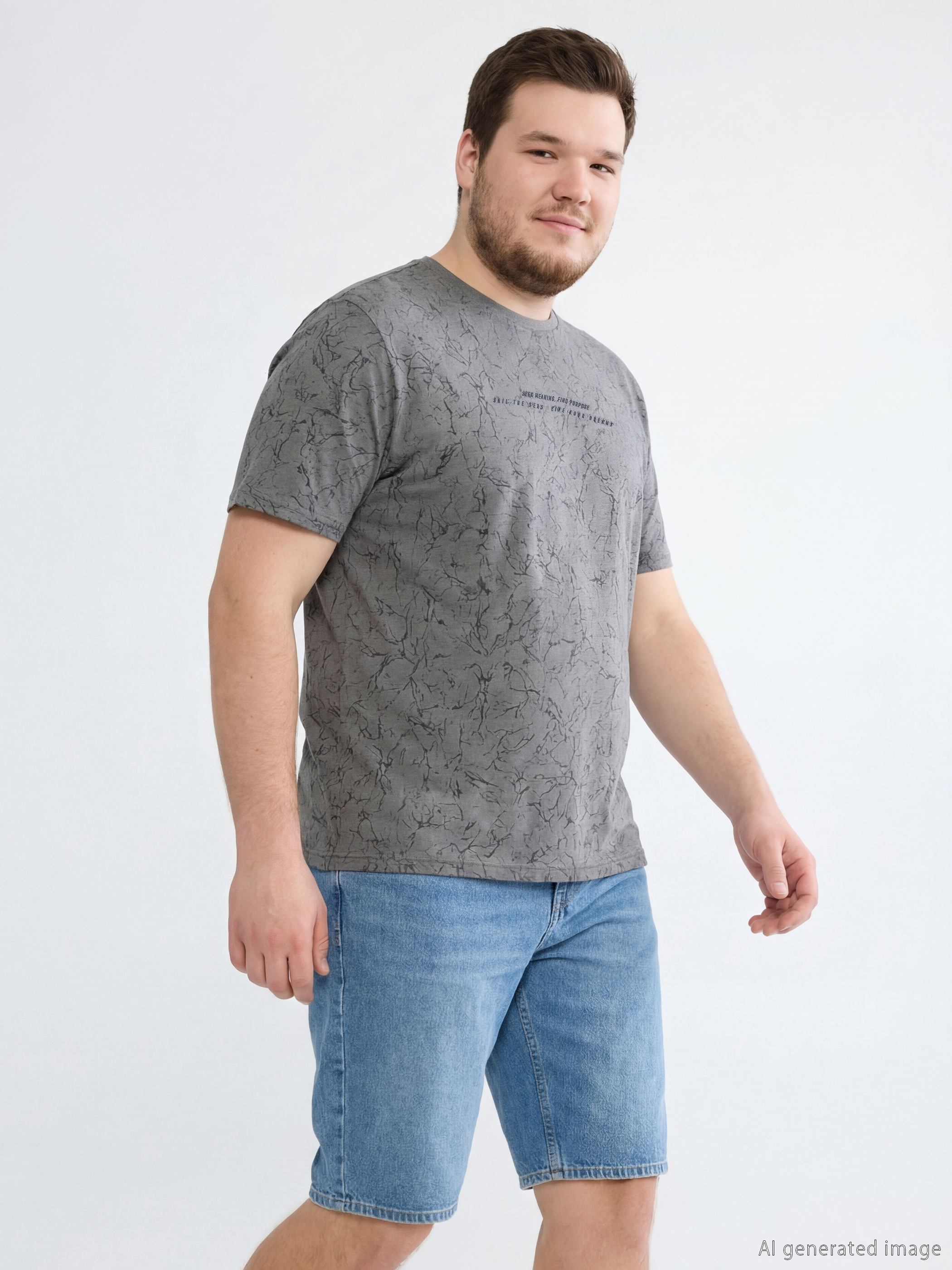 Crew Neck Printed Men's T-Shirt-1