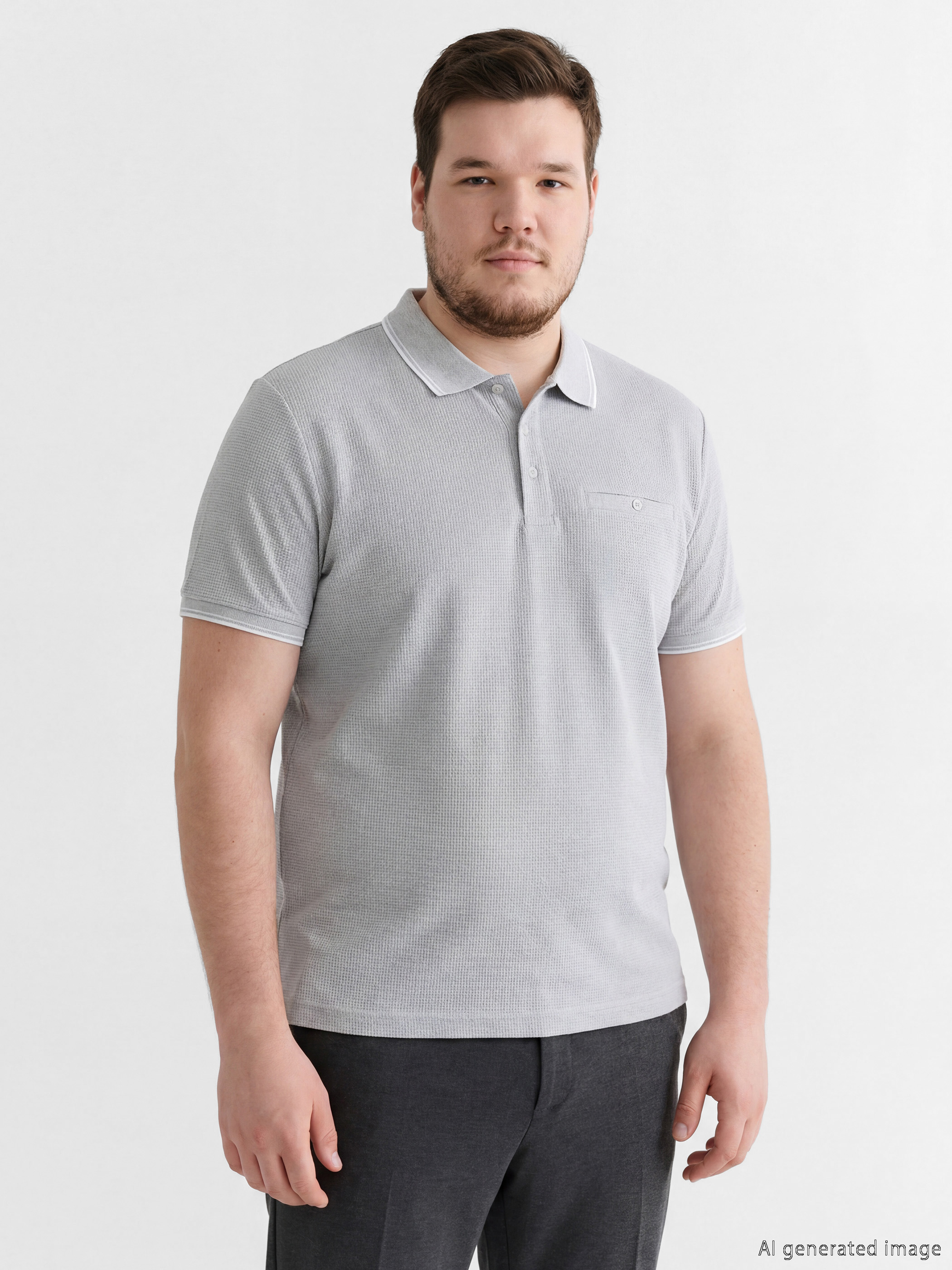 T-shirt En Jersey Pour Homme À Col Polo-1