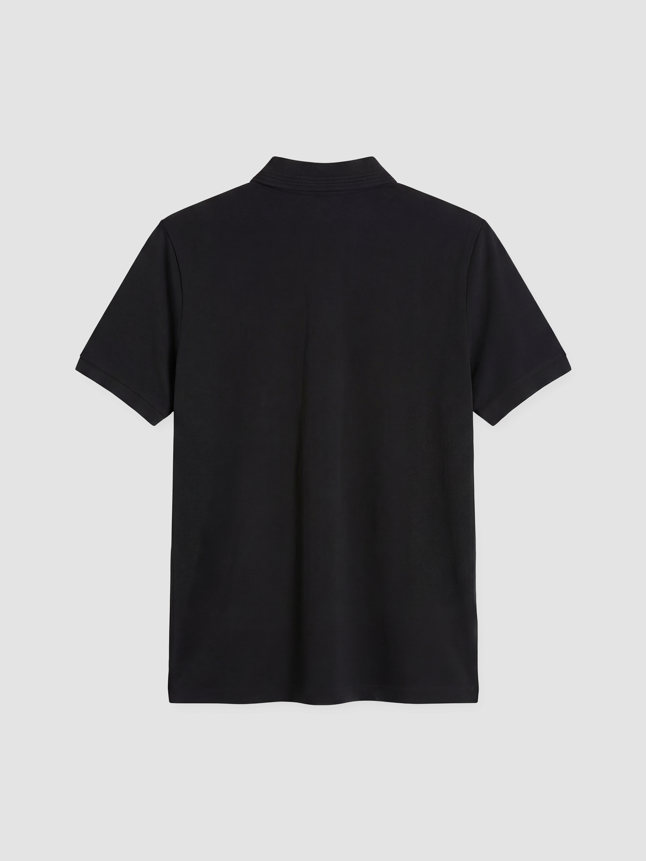 Siyah Polo Yaka Pike Erkek Tişört-6