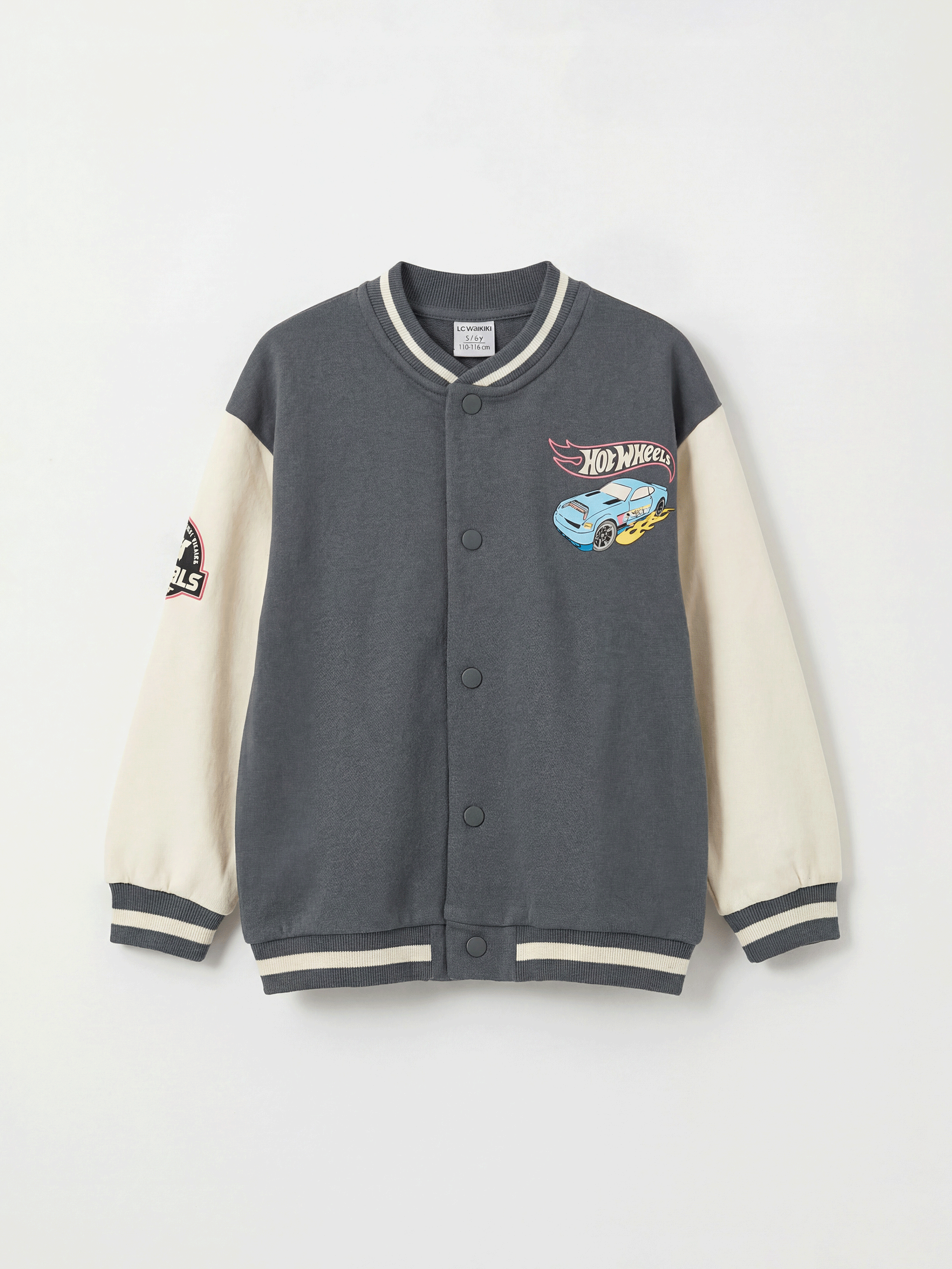 LCW Kids Hot Wheels Baskılı Erkek Çocuk Kolej Ceket - S65625Z1-HGL