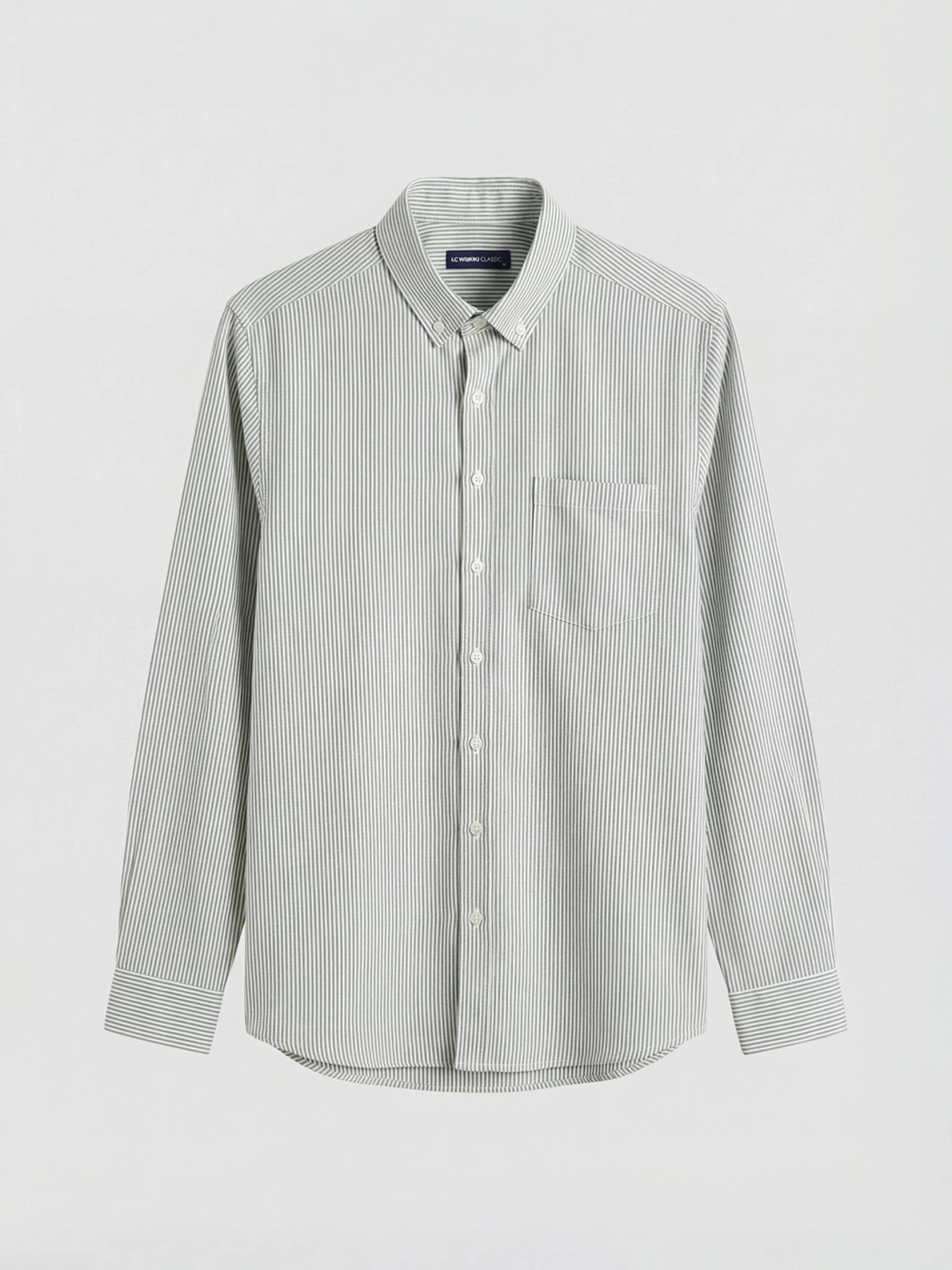 Regular Fit Striped Oxford Men's Shirt-4