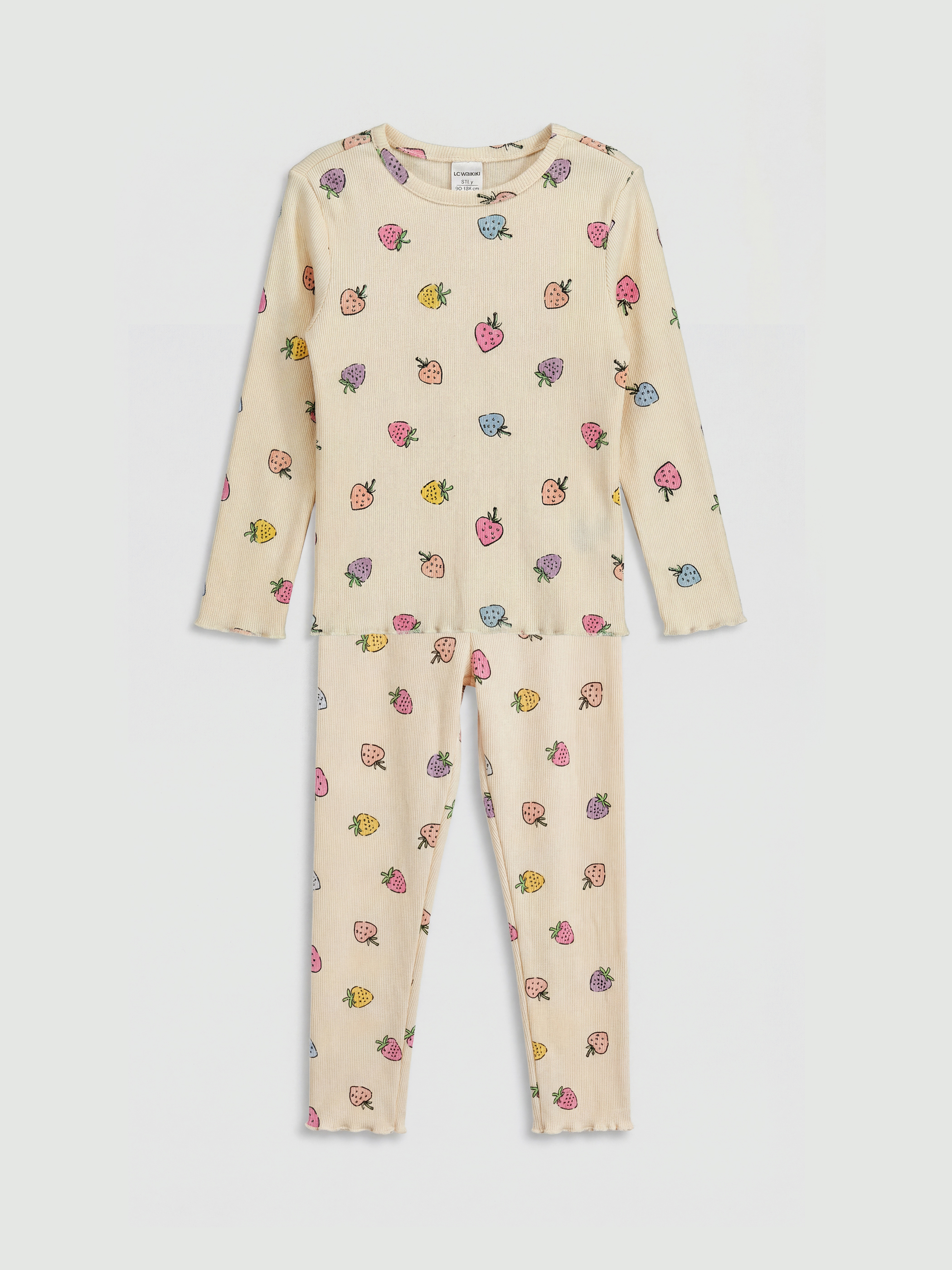 LCW Kids طقم بيجاما طوبي مصفر طفلة صغيرة - S65856Z1-LRA