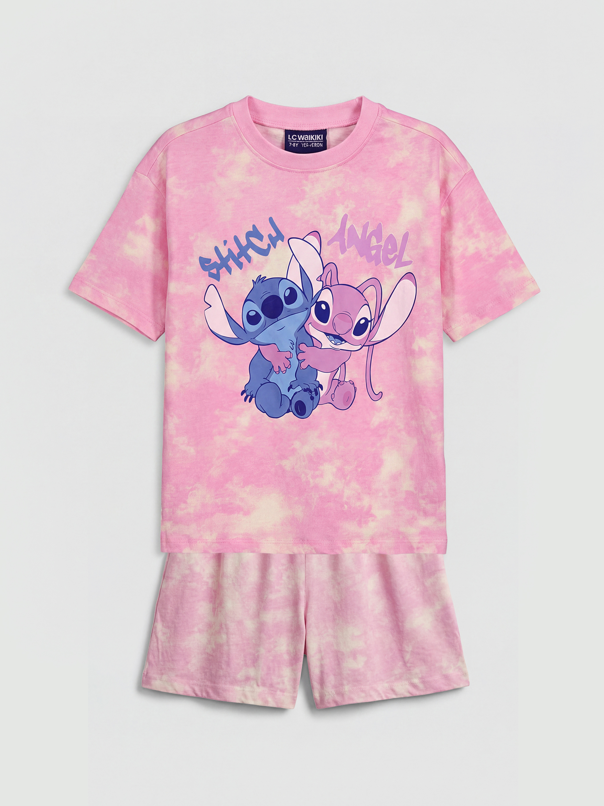 LCW Kids Lilo & Stitch Printed Girls' Pyjama Set - S65907Z4-LT4