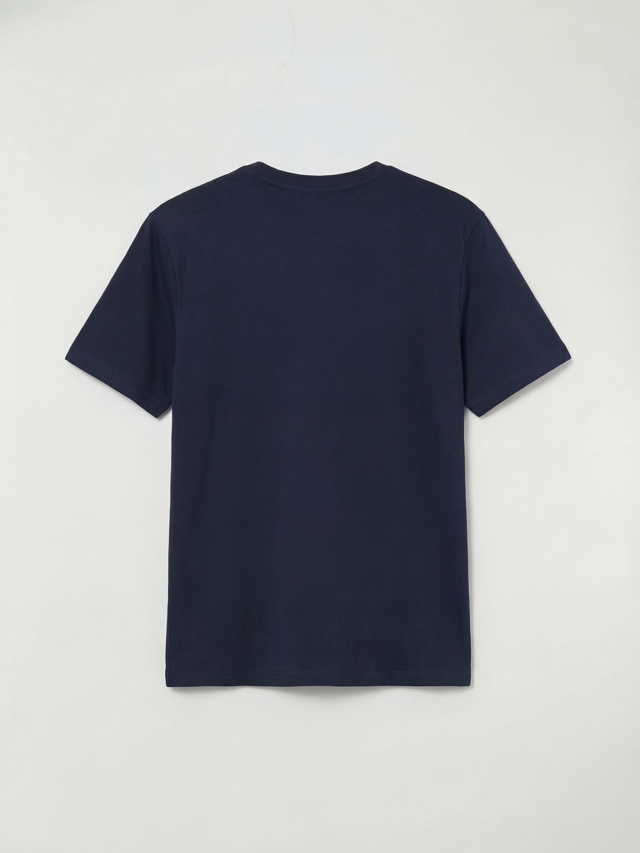 Lacivert Bisiklet Yaka Kısa Kollu Erkek Pijama Üst-1