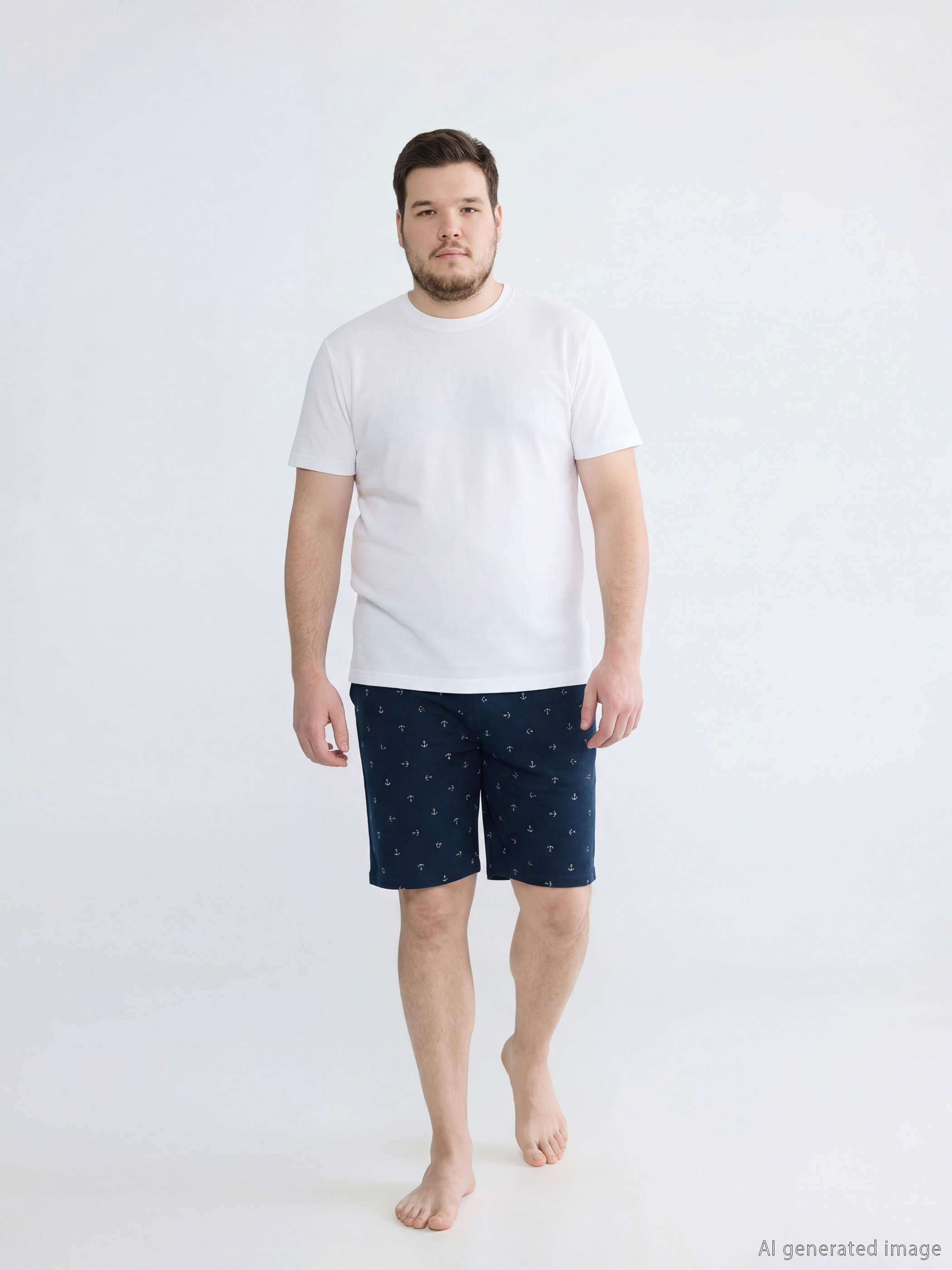 Шорты для пижамы стандартной посадки с узором-1