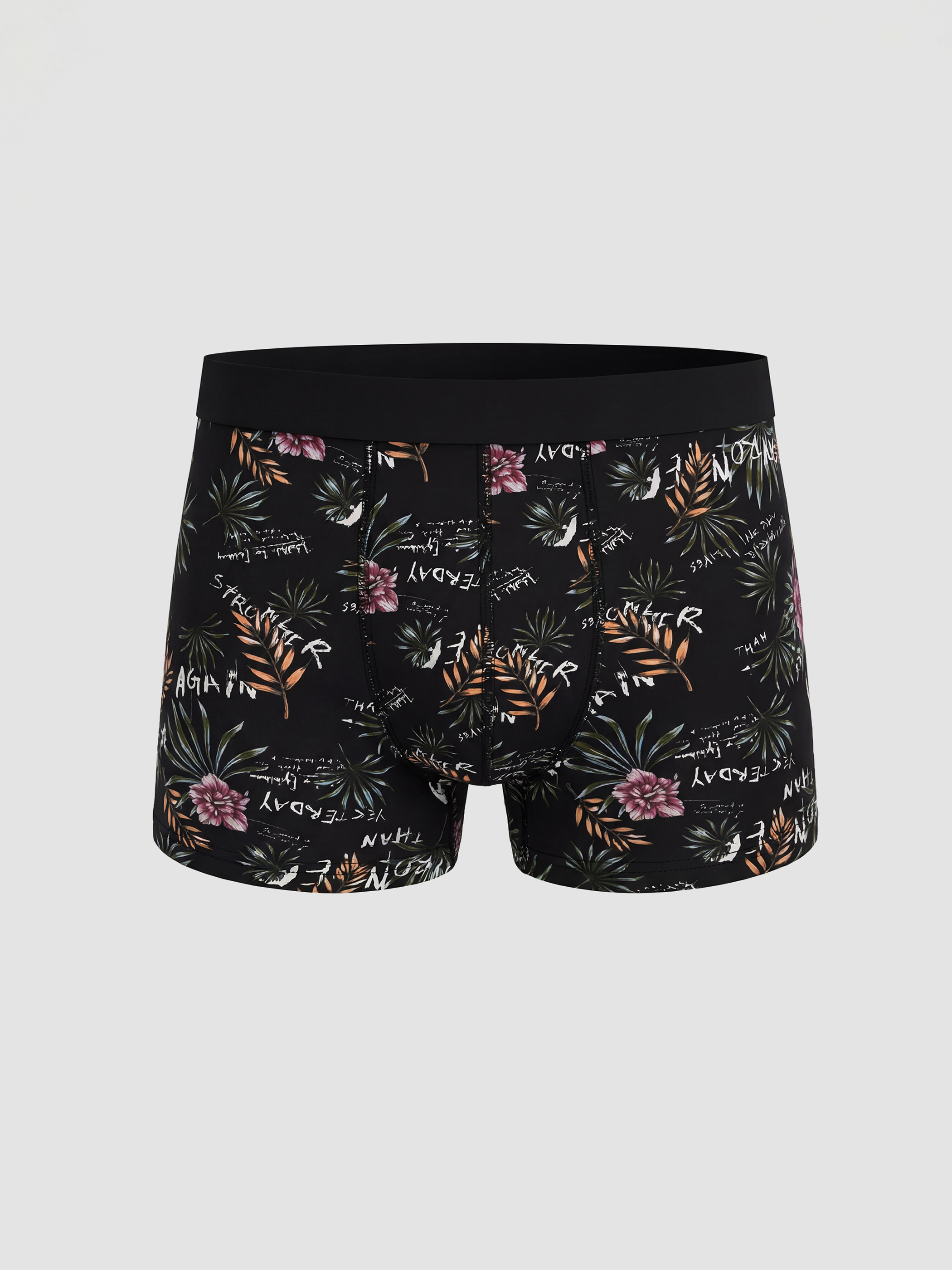 Siyah Standart Kalıp Pamuklu Esnek Erkek Boxer 3'lü-3