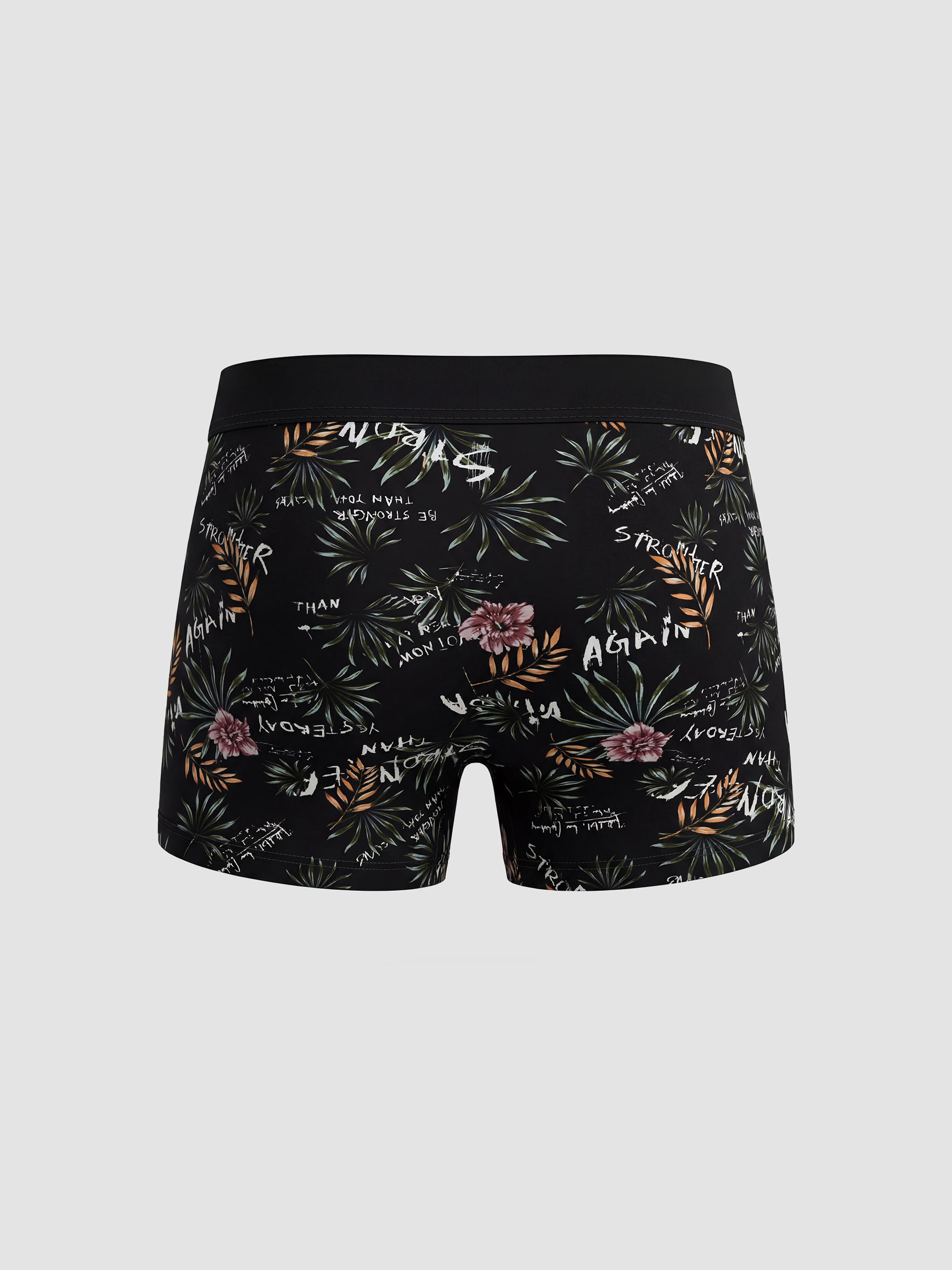 Siyah Standart Kalıp Pamuklu Esnek Erkek Boxer 3'lü-4