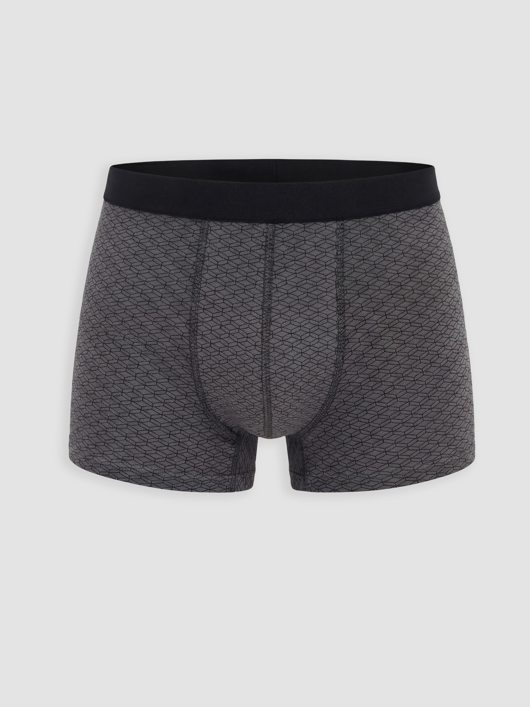 Siyah Standart Kalıp Pamuklu Esnek Erkek Boxer 3'lü-3