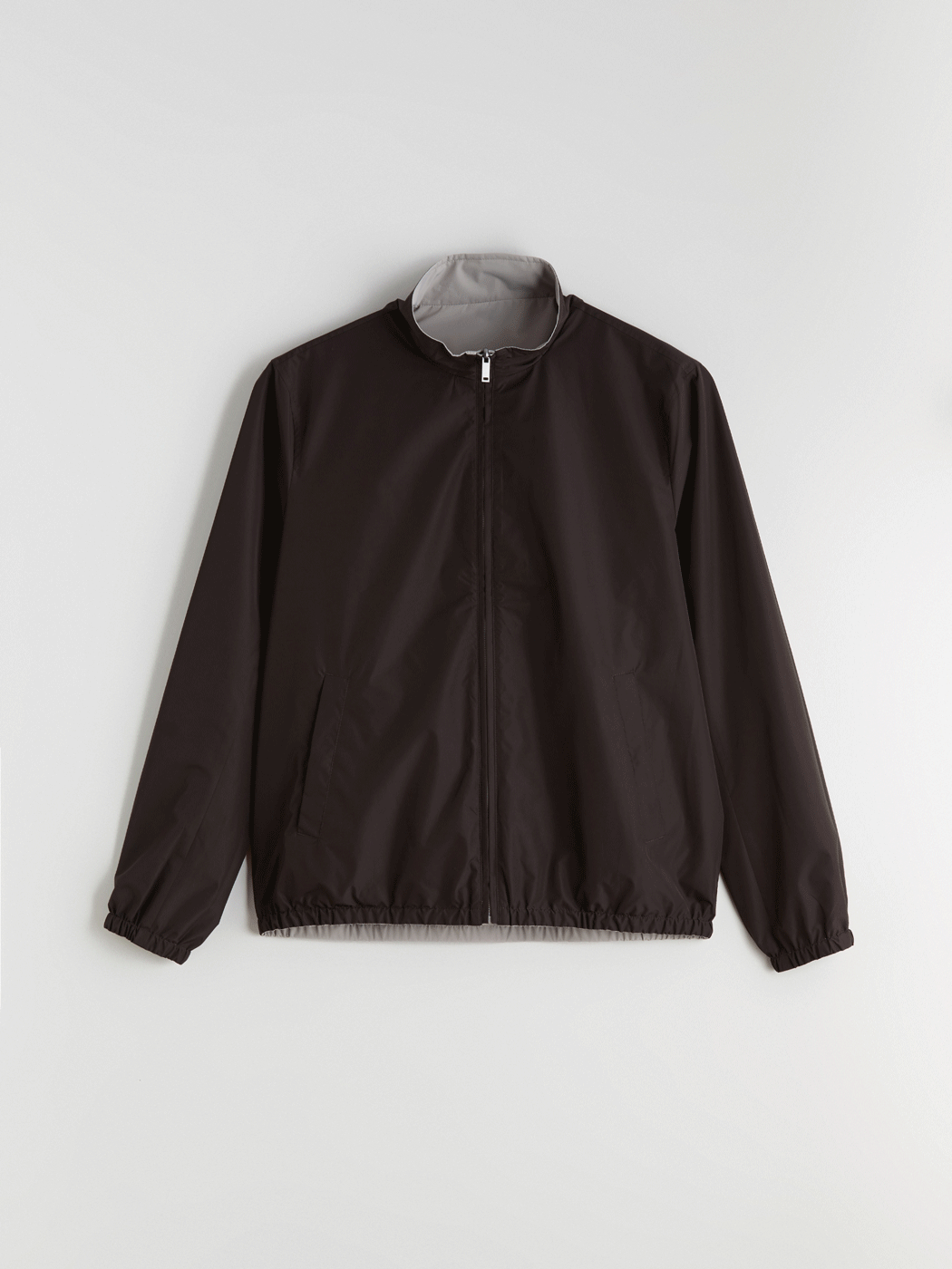 Bej Standart Kalıp Dik Yaka Erkek Mont-6