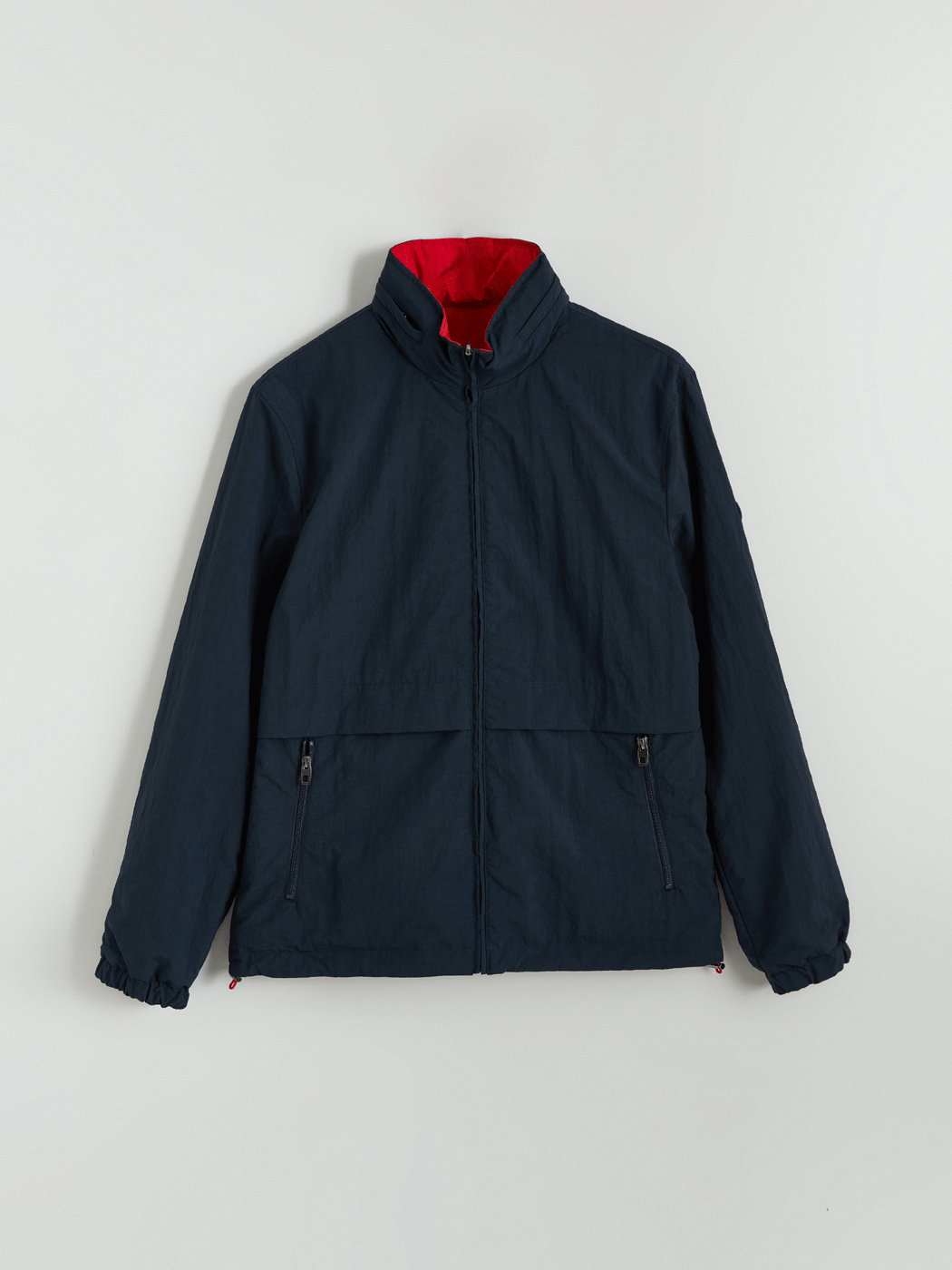 Lacivert Standart Kalıp Dik Yakalı Erkek Mont-6