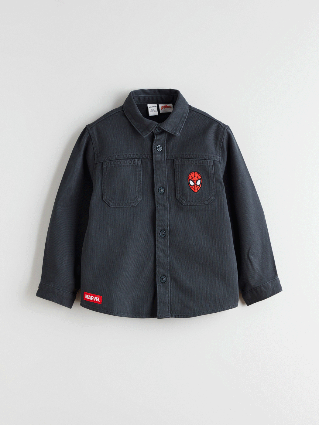 LCW Kids Spider-Man Baskılı Erkek Çocuk Gömlek - S66180Z1-R4W