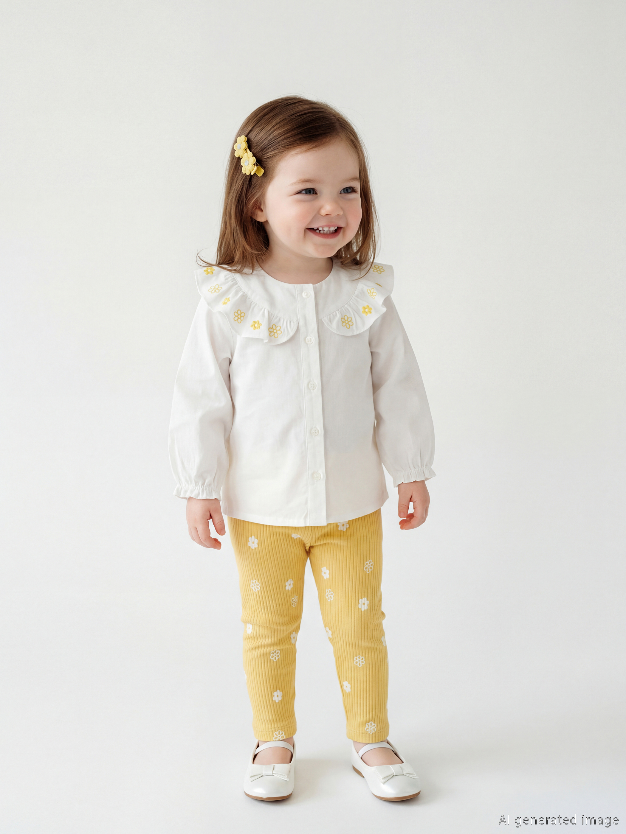 LCW baby Çiçekli Kız Bebek Gömlek ve Tayt - S66463Z1-FDU