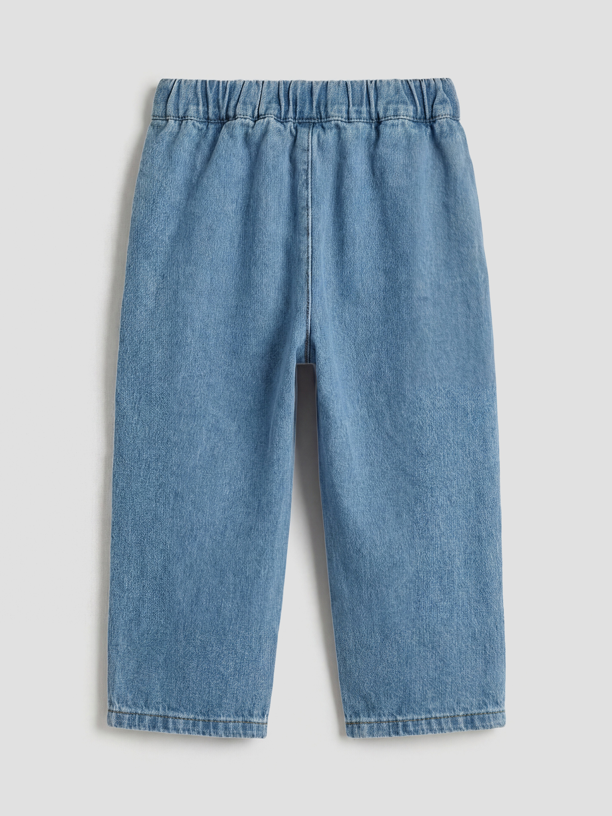 Mavi Nakışlı Kız Bebek Jean Gömlek ve Jean Pantolon-4