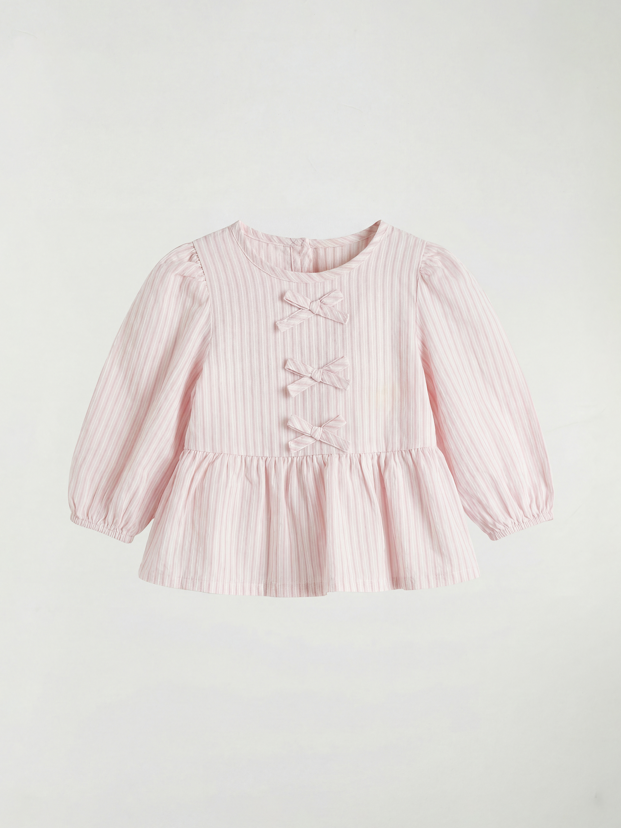 Crew Neck Bow Baby Girls' Blouse and Leggings-3