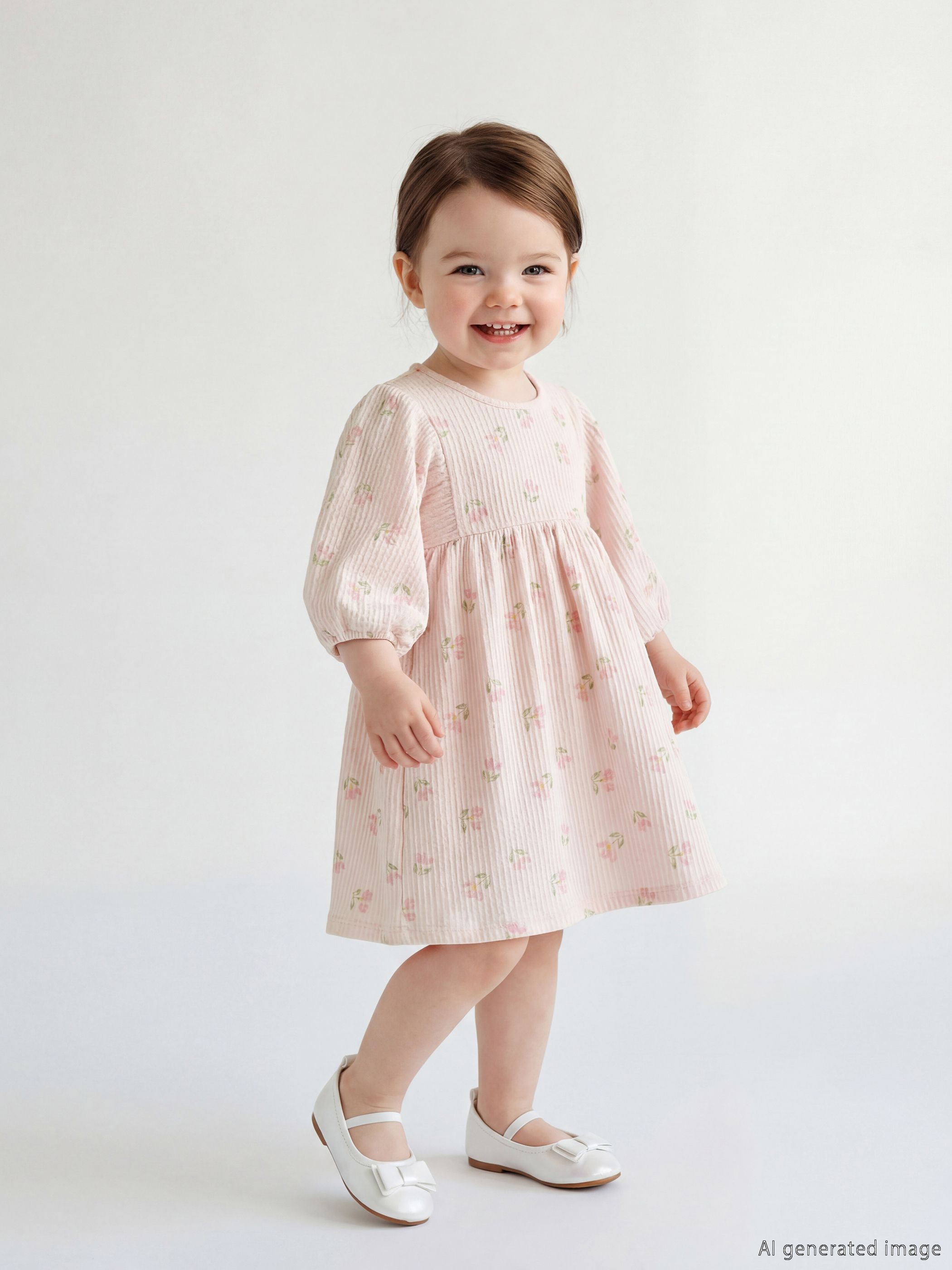 LCW baby Çiçekli Fırfırlı Kız Bebek Elbise - S66523Z1-LT4