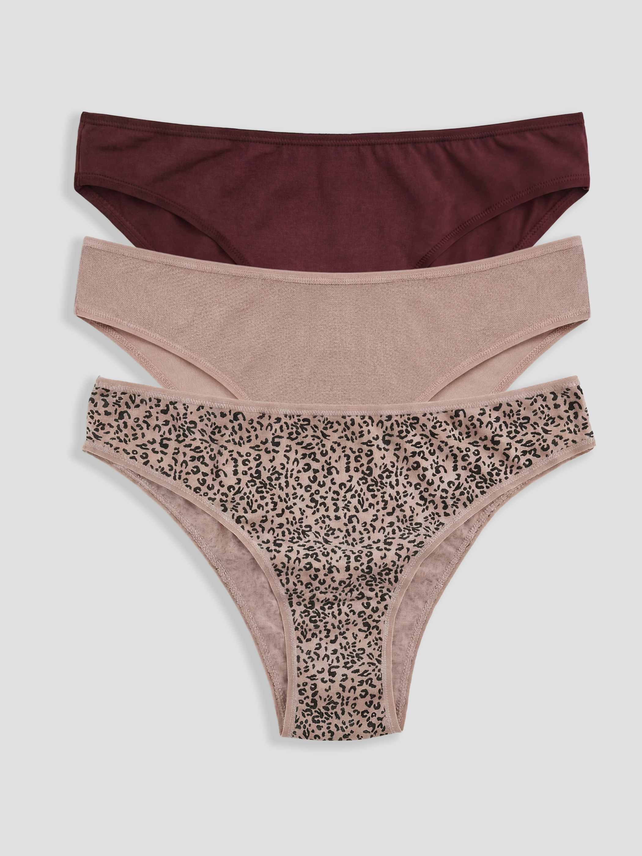 Leopard Print Brazilian Knickers 3 Pieces-1