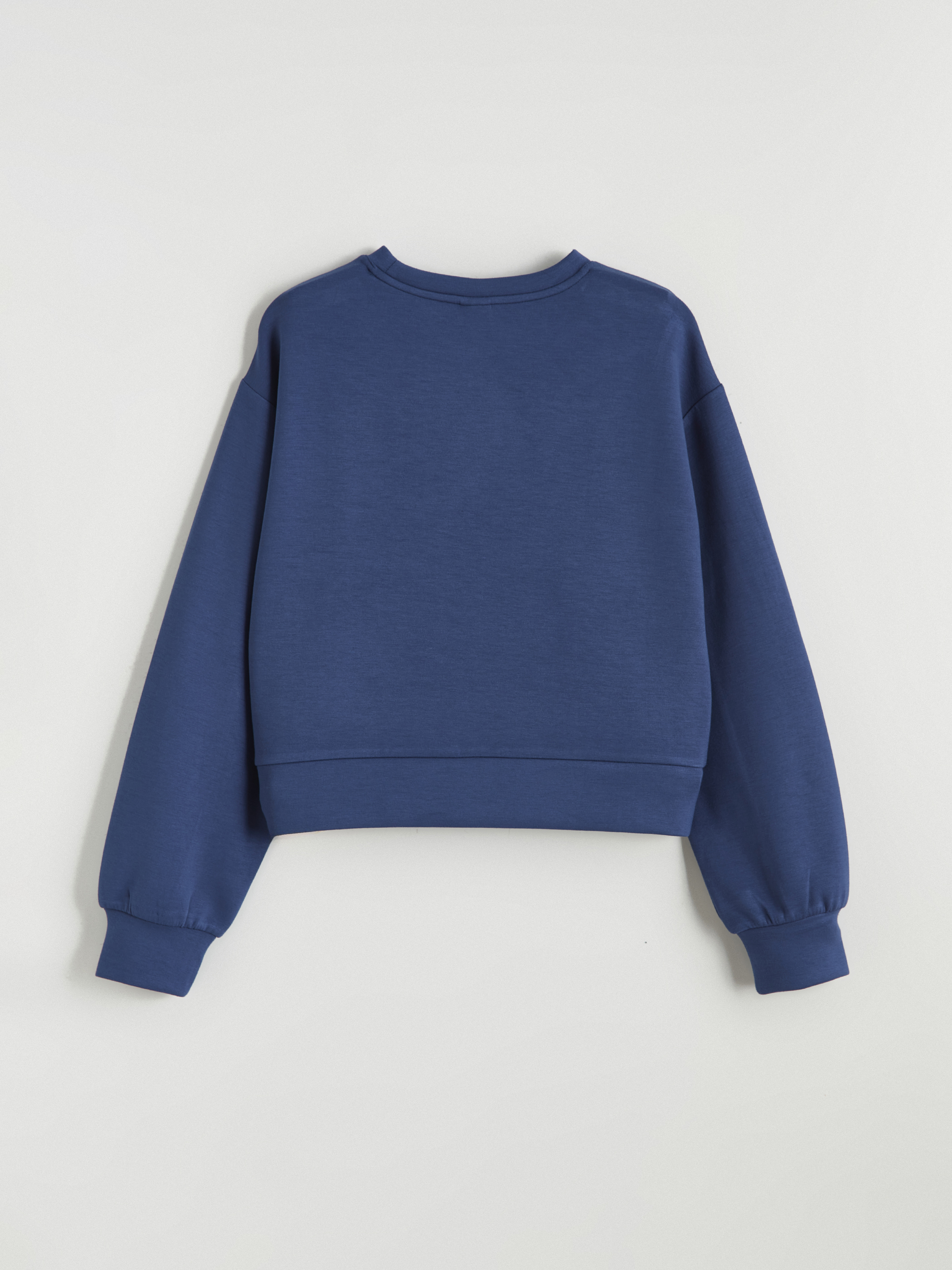 İndigo Baskılı Kız Çocuk Soft Touch Sweatshirt-1