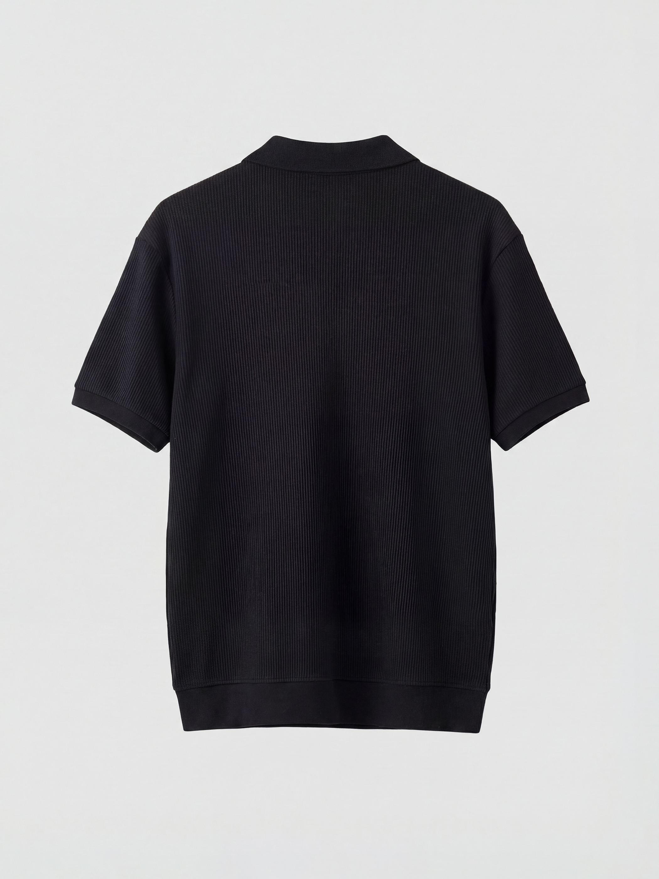 Siyah Polo Yaka Erkek Tişört-1