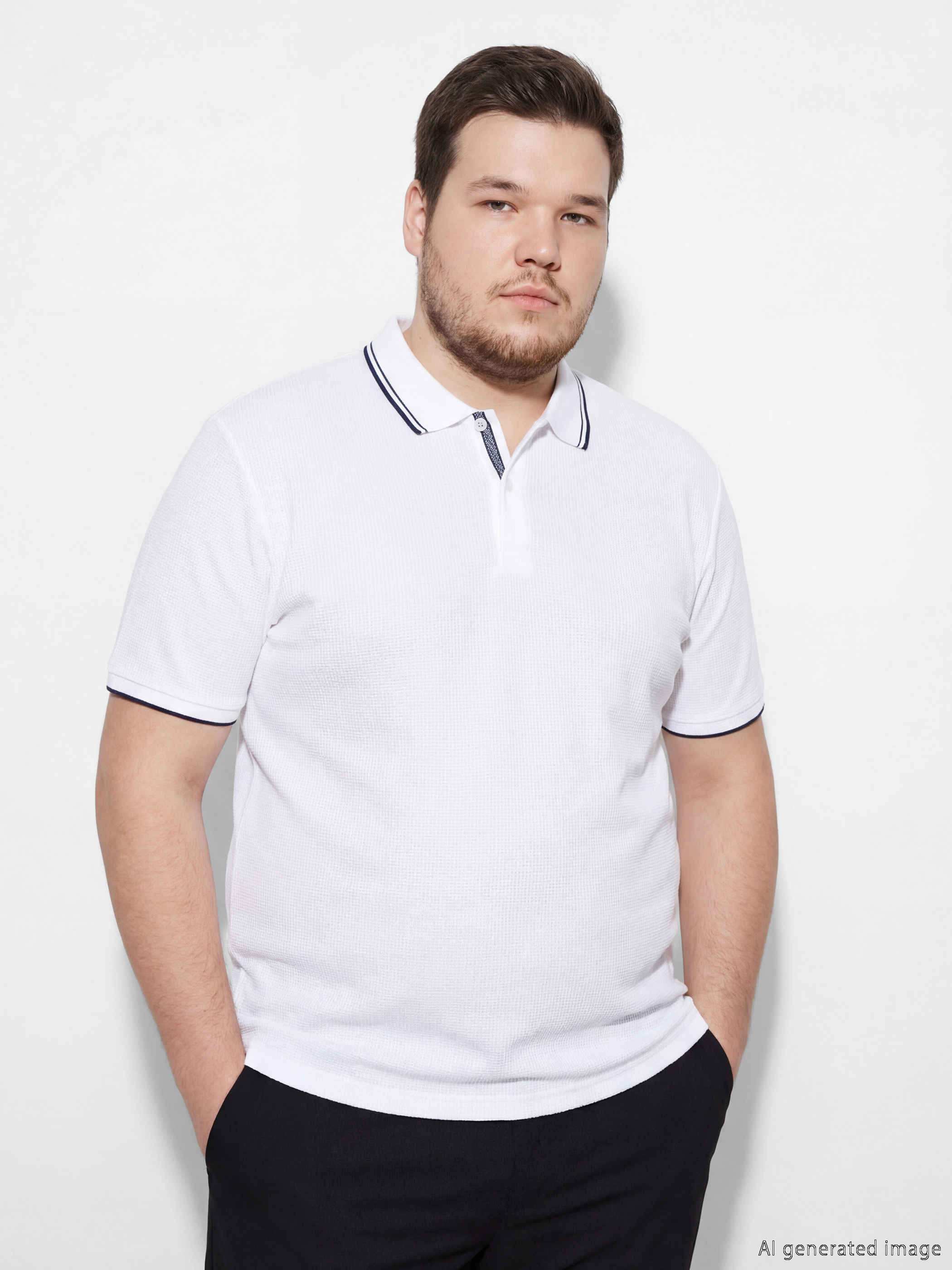 Мужчины Белый Футболка-1