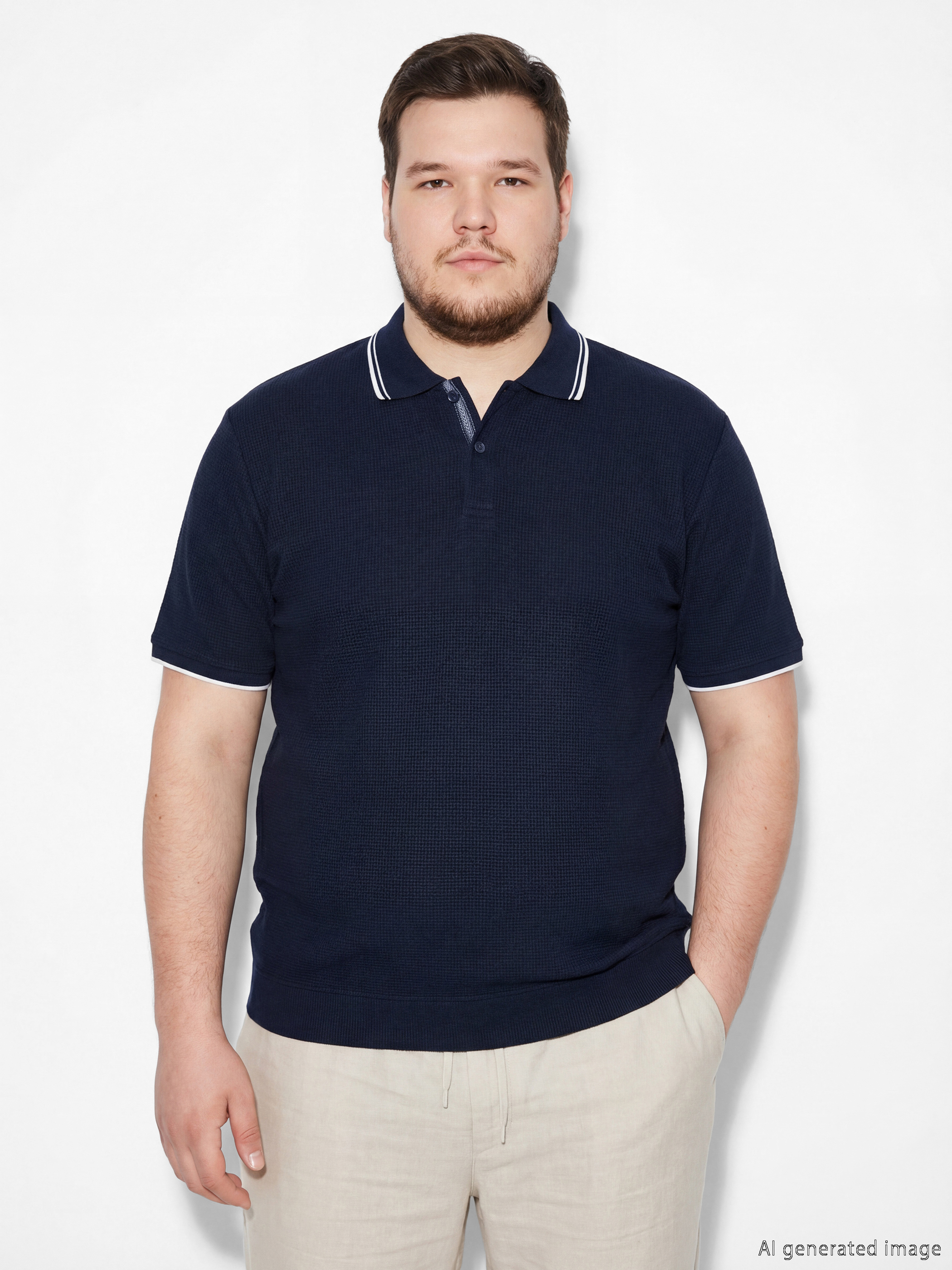 Чоловік ТЕМНО-СИНІЙ Футболка-1