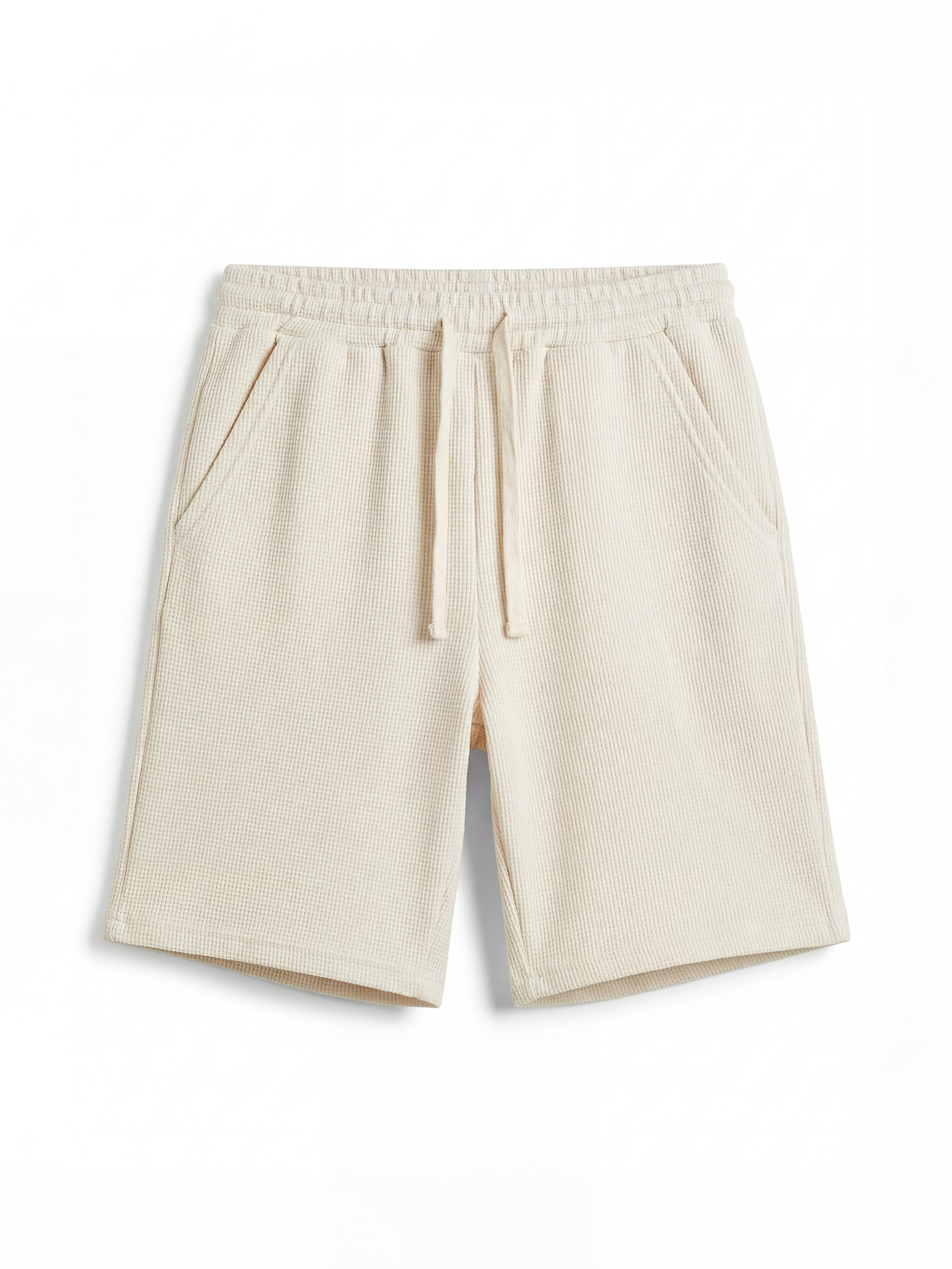 Bej Bisiklet Yaka Erkek Çocuk Tişört ve Şort Takım-3