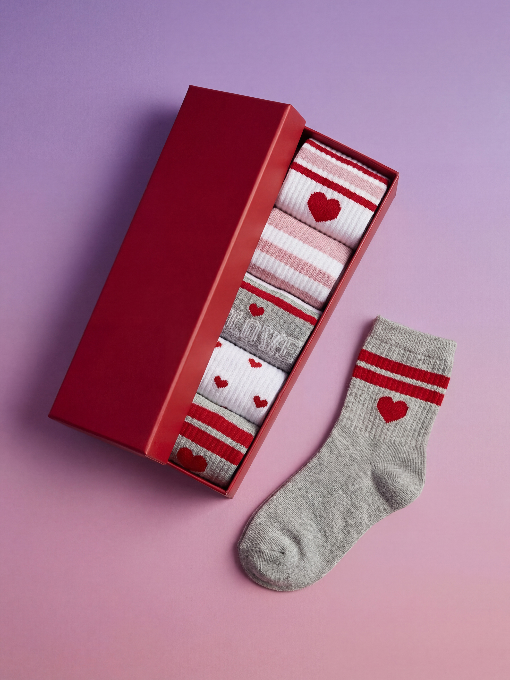 Chaussettes de cheville à motifs pour filles, lot de 5-1