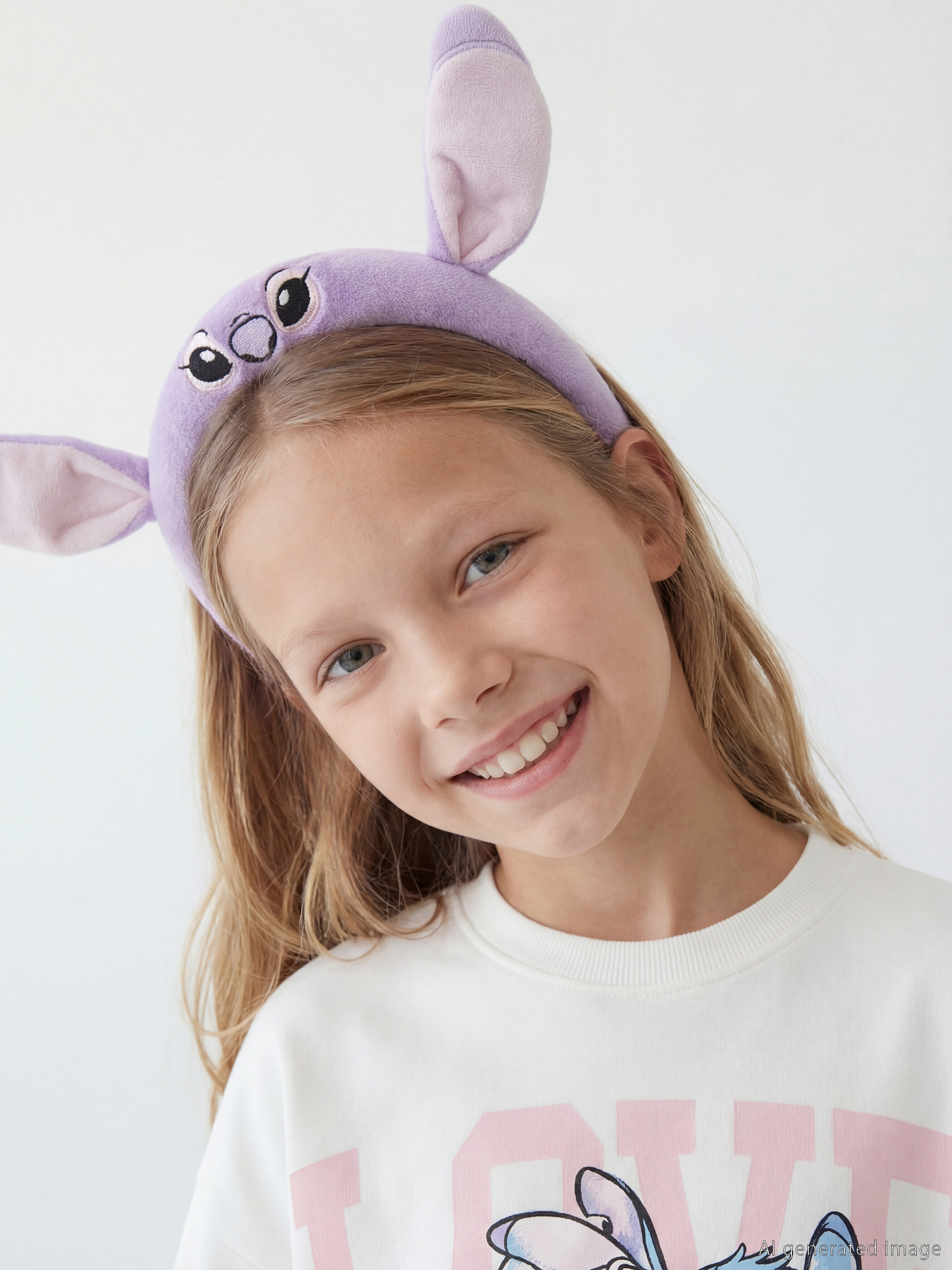 Couronne en peluche d'agneau enfant avec figurine Stitch-1
