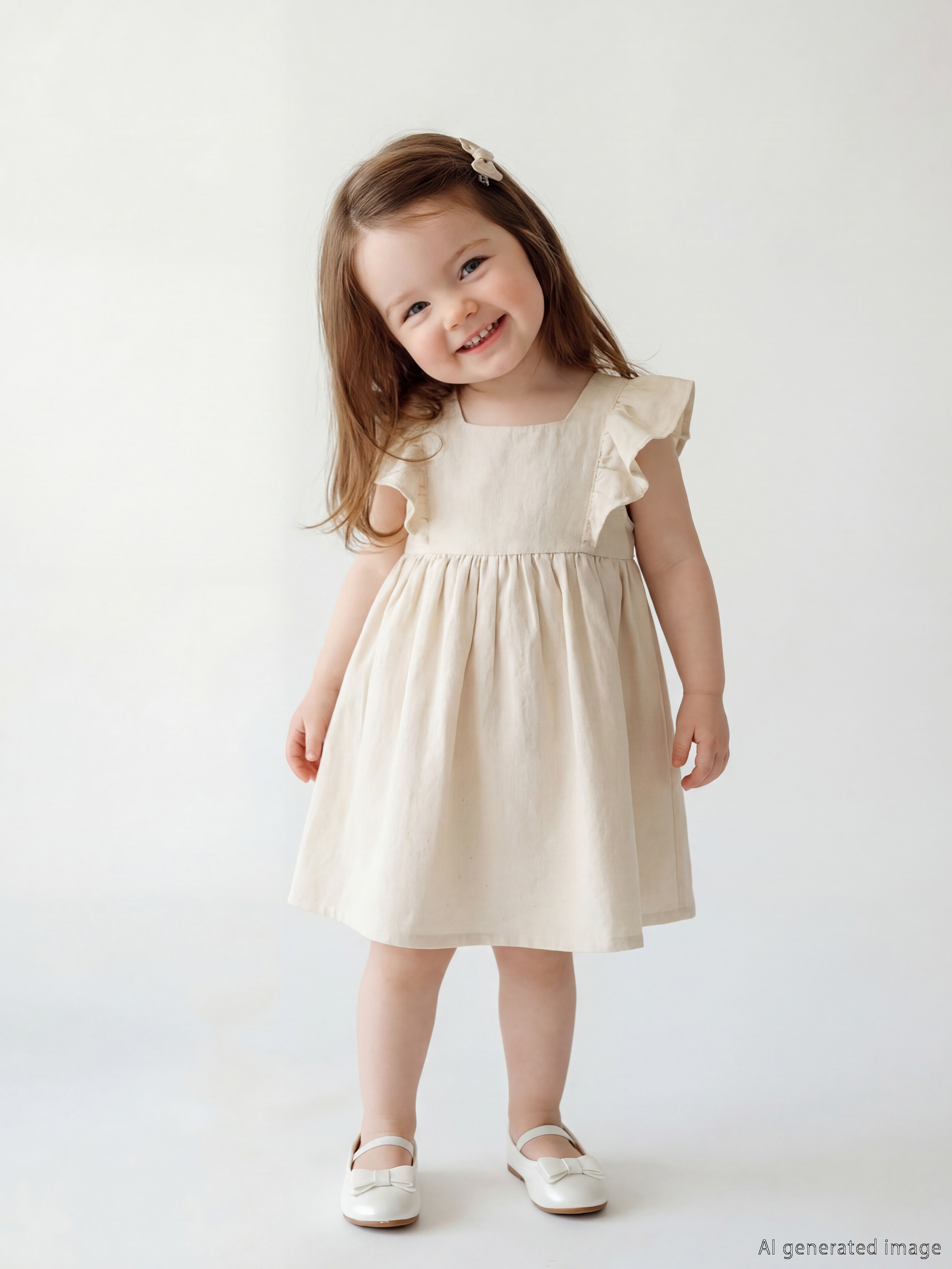 LCW baby Kare Yaka Fırfır Detaylı Kız Bebek Elbise - S67640Z1-V96