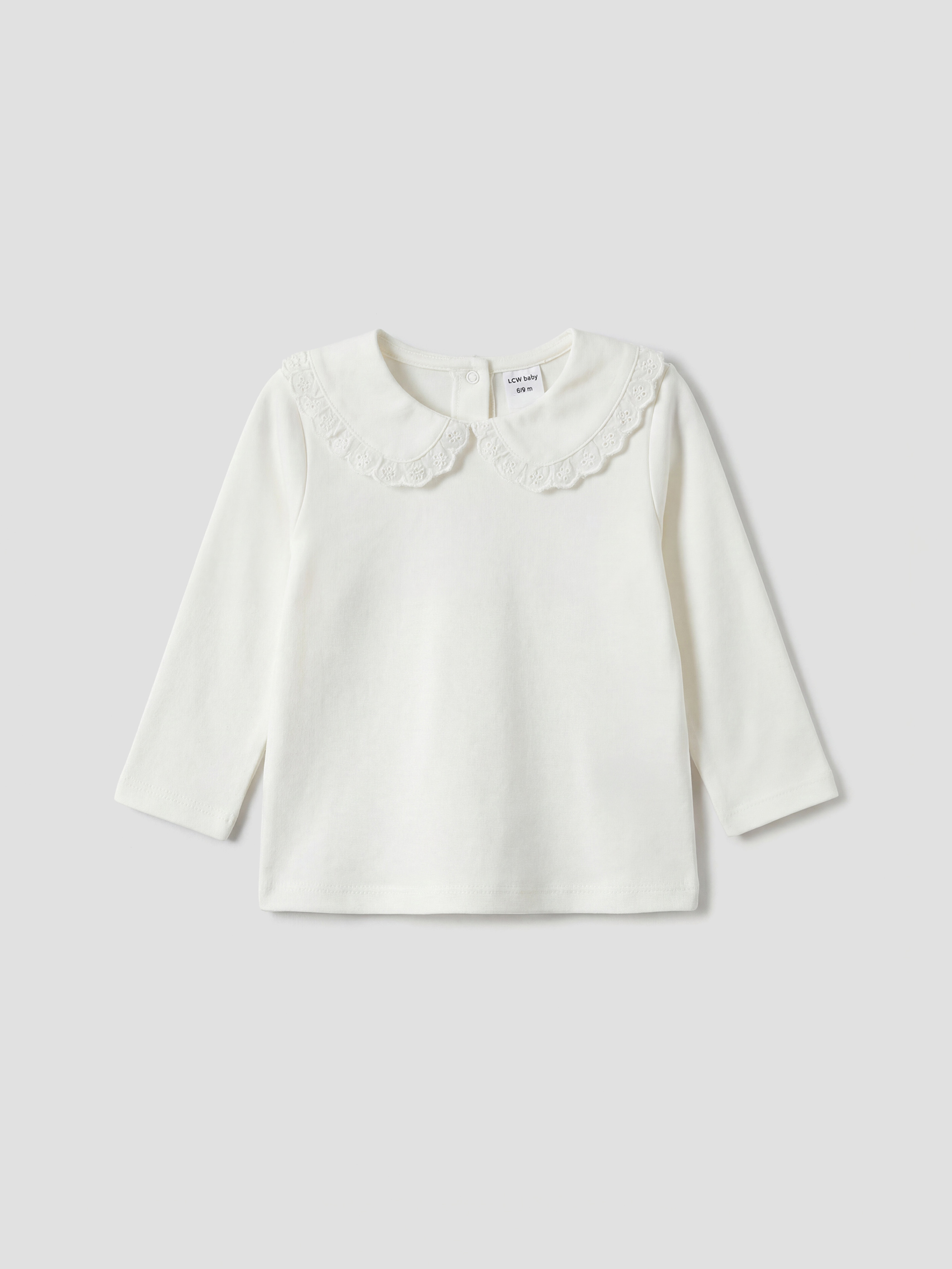 Mavi Kız Bebek Jean Salopet Elbise ve Tişört-1