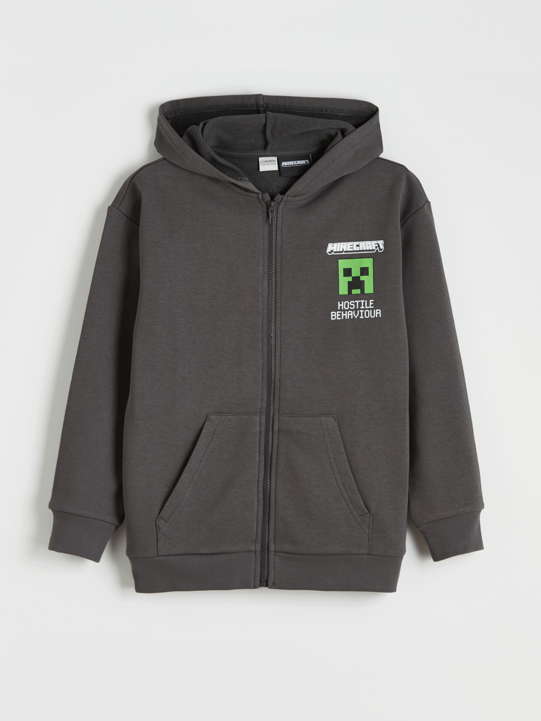LCW Kids Minecraft Baskılı Erkek Çocuk Fermuarlı Sweatshirt - S67652Z4-R4Q