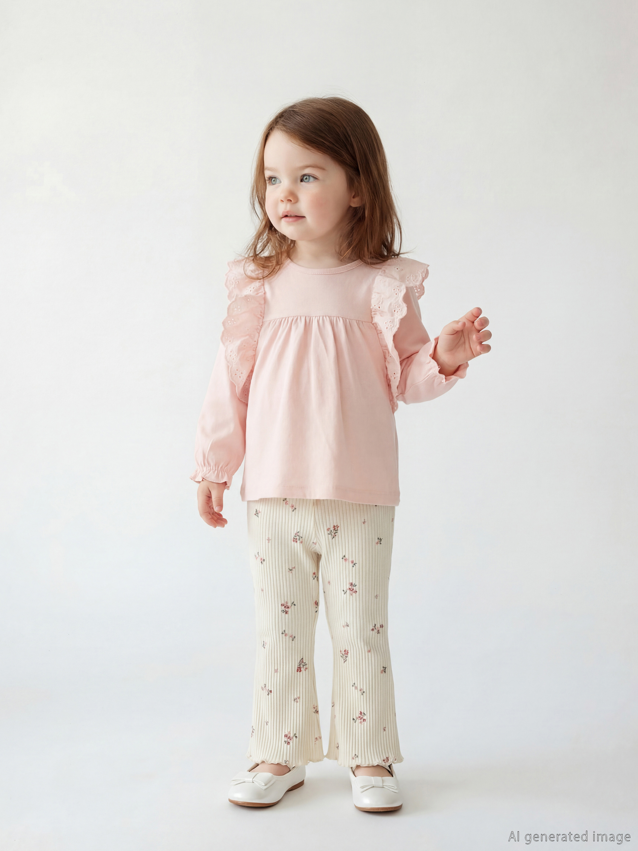 LCW baby Brode Detaylı Penye Kız Bebek Takım - S67690Z1-JM1