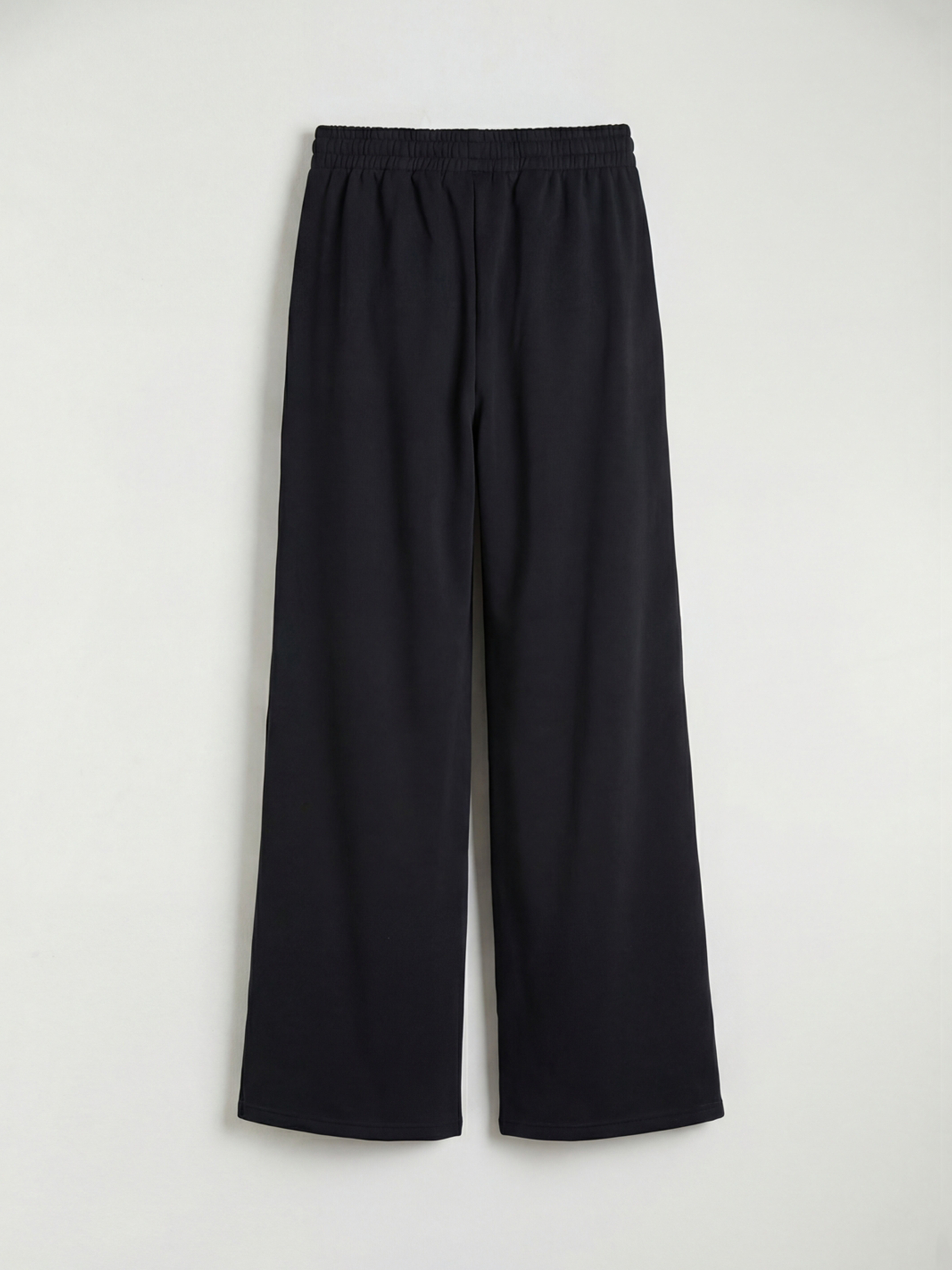 Siyah Beli Lastikli Soft Touch Kız Çocuk Eşofman Altı-1