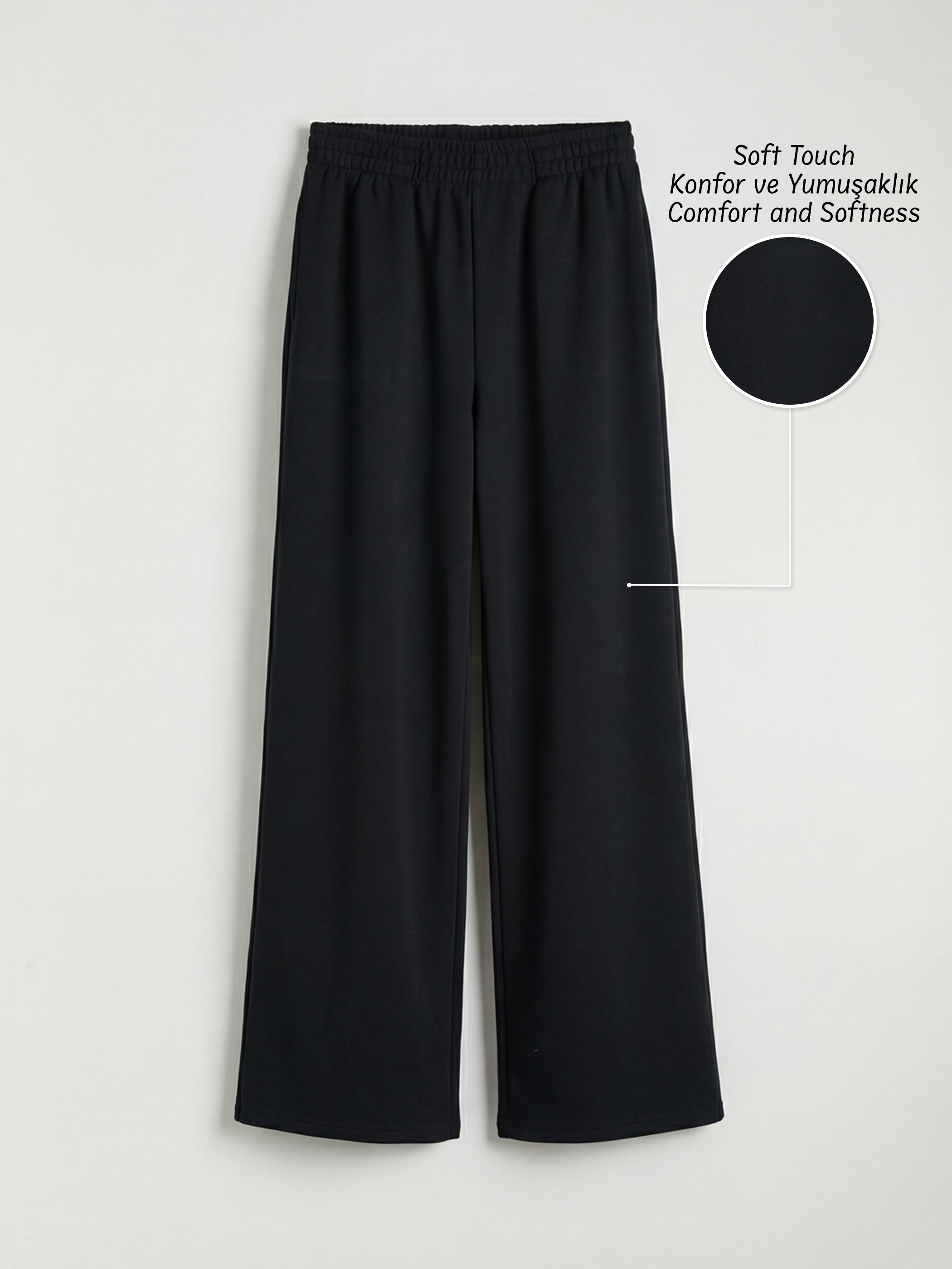 LCW Kids Geniş Paça Kız Çocuk Soft Touch Eşofman Altı - S67873Z4-CVL