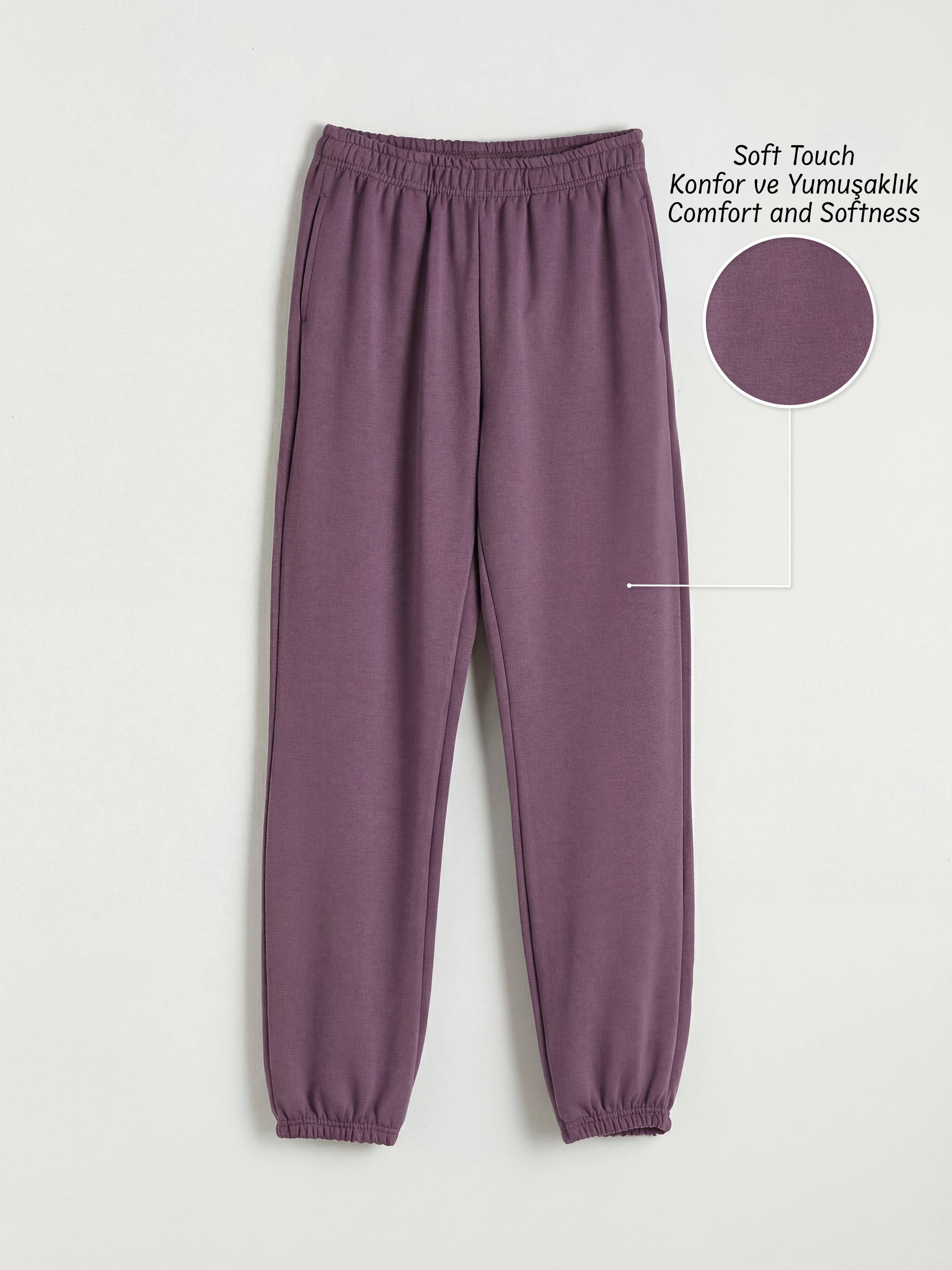 LCW Kids Beli Lastikli Kız Çocuk Soft Touch Jogger Eşofman Altı - S67874Z4-H3K