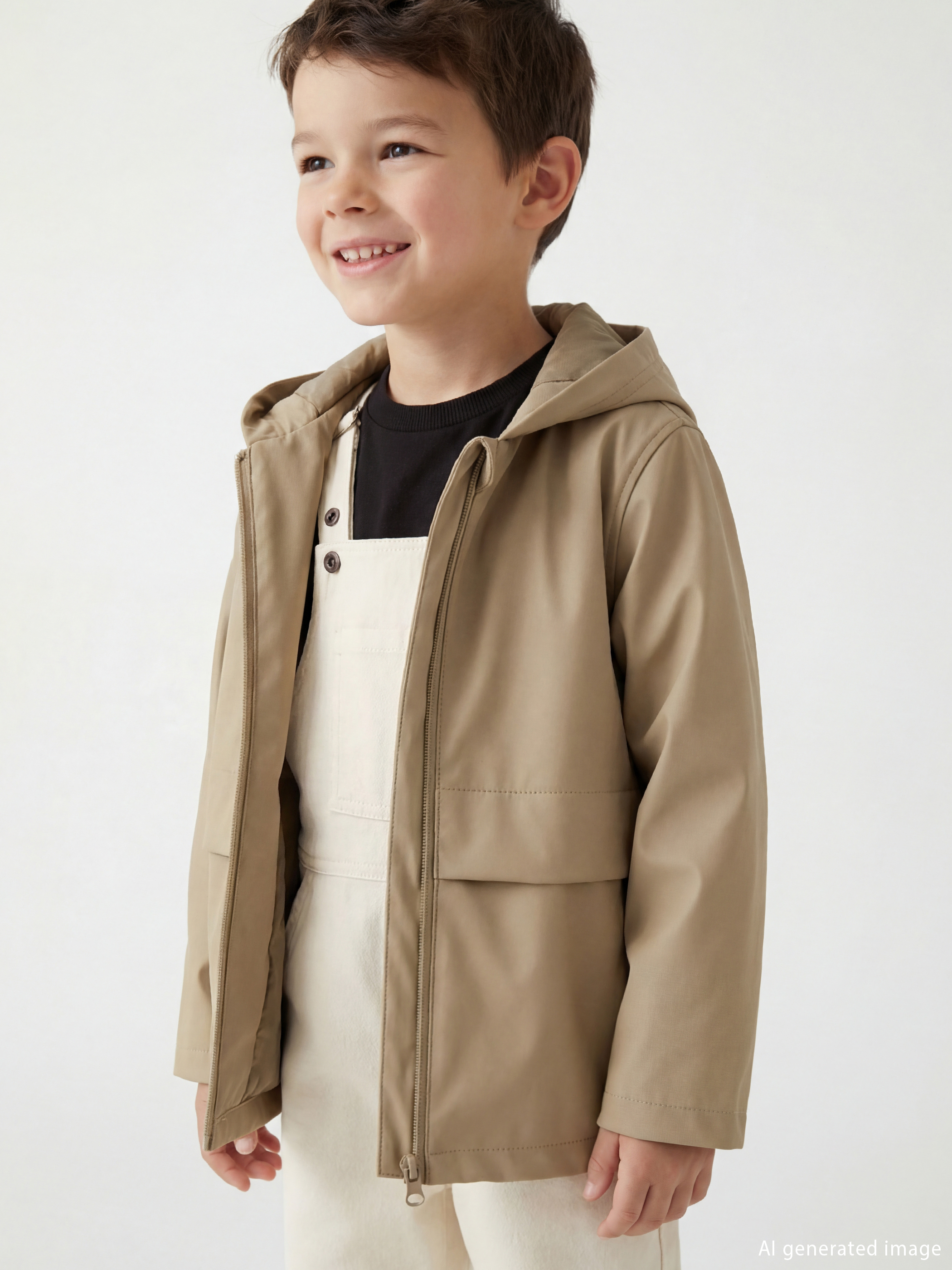 LCW Kids Su İtici Deri Görünümlü Erkek Çocuk Mont - S68199Z1-GW9