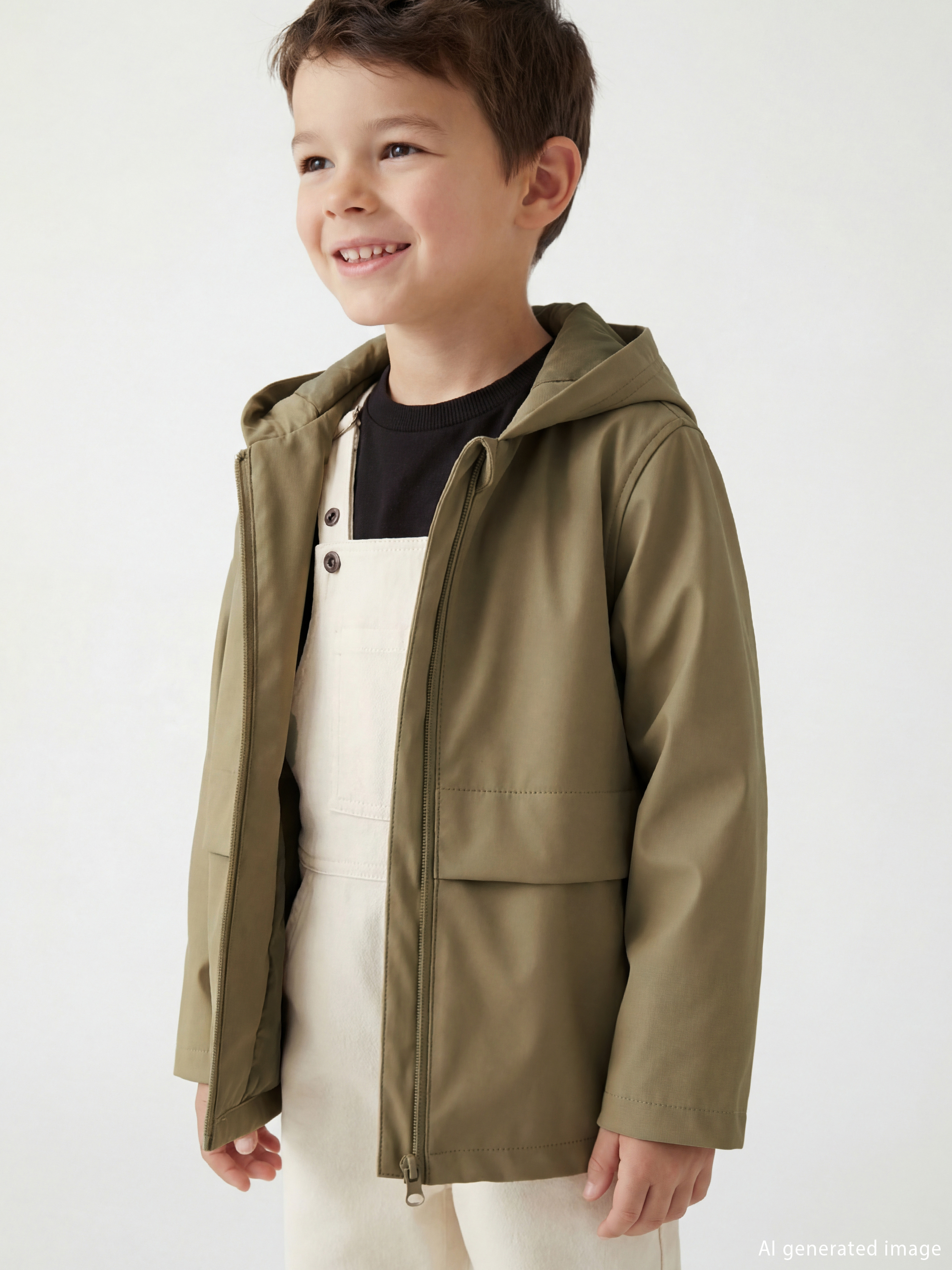 LCW Kids Su İtici Deri Görünümlü Erkek Çocuk Mont - S68199Z1-GW9