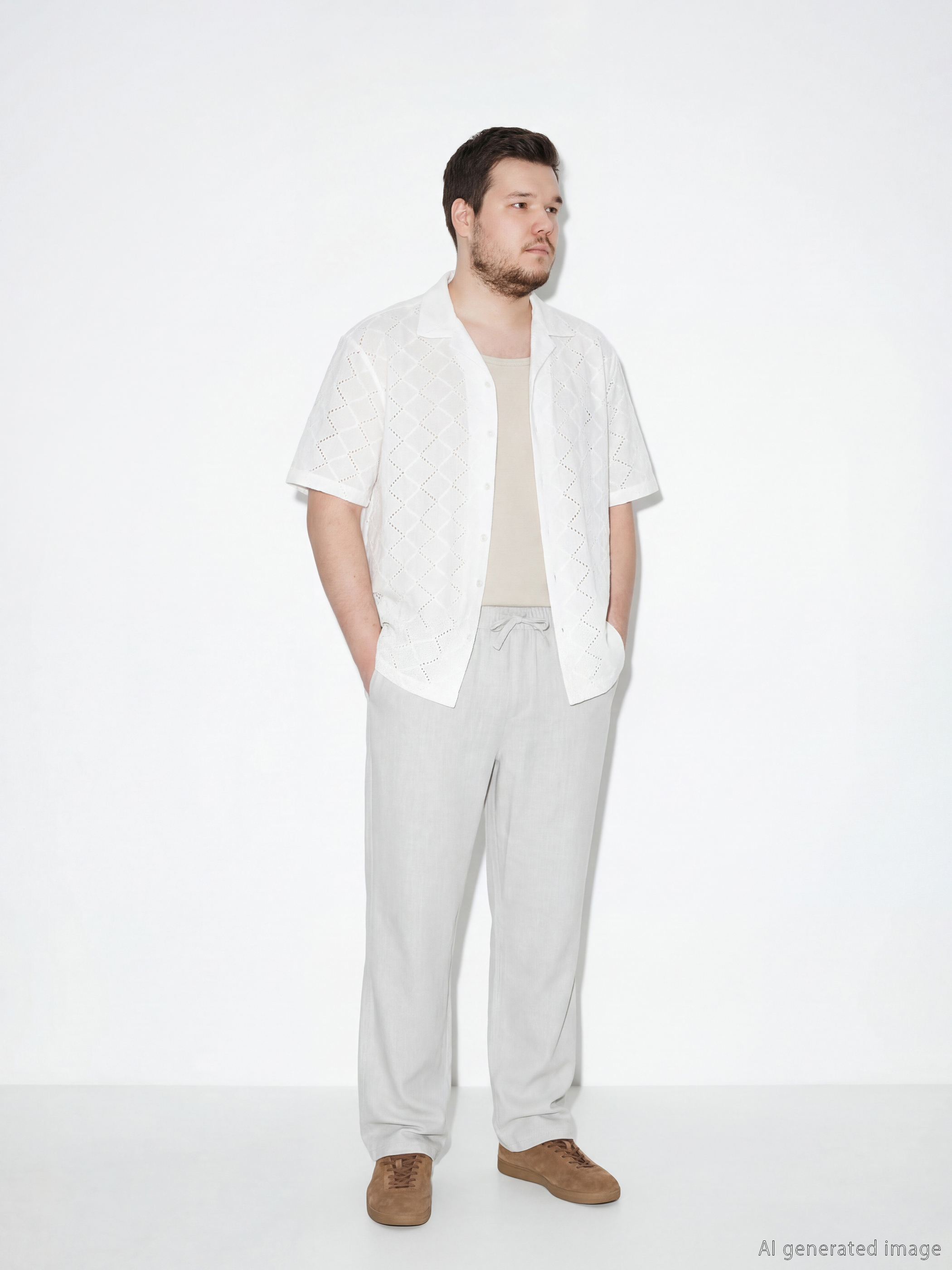 XSIDE Rahat Kalıp Keten Görünümlü Erkek Pantolon - S68214Z8-V1F