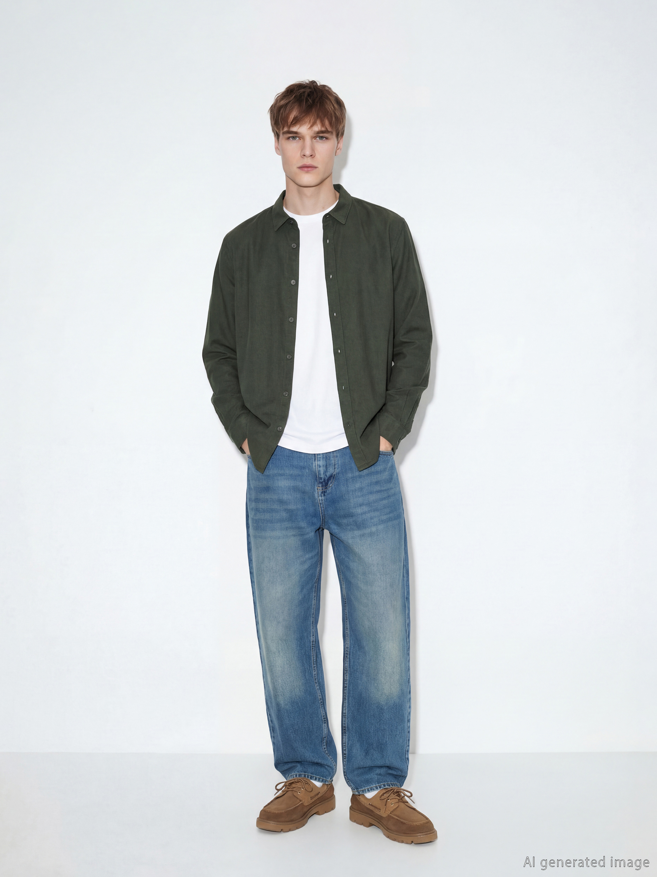 Regular Fit Men's Gabardine Shirt-1