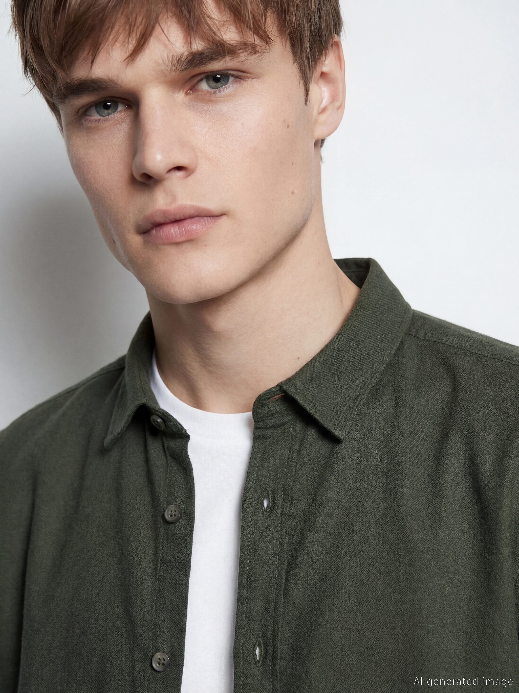 Regular Fit Men's Gabardine Shirt-2