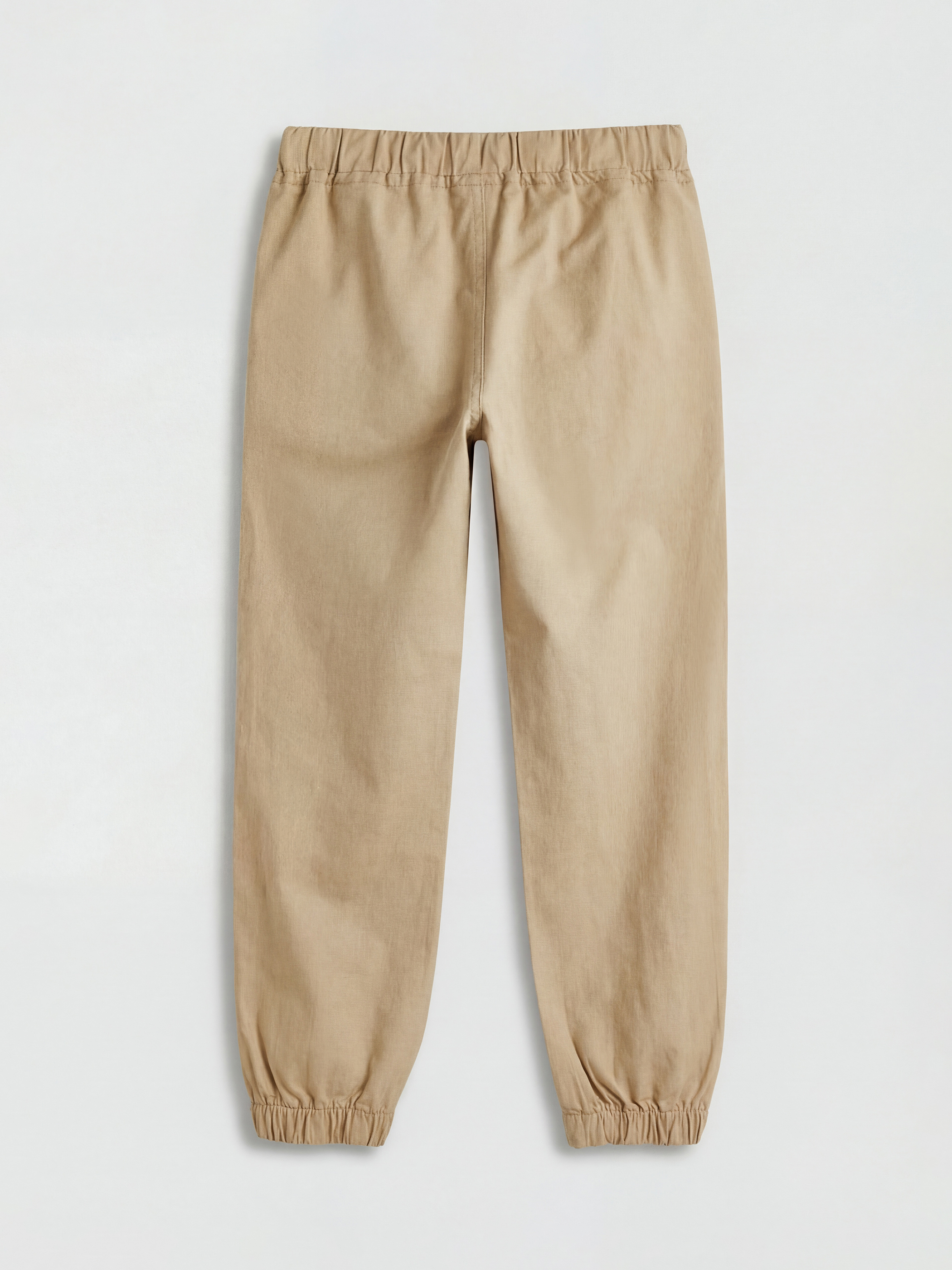 Elastic Waist Boys' Gabardine Jogger Trousers-1